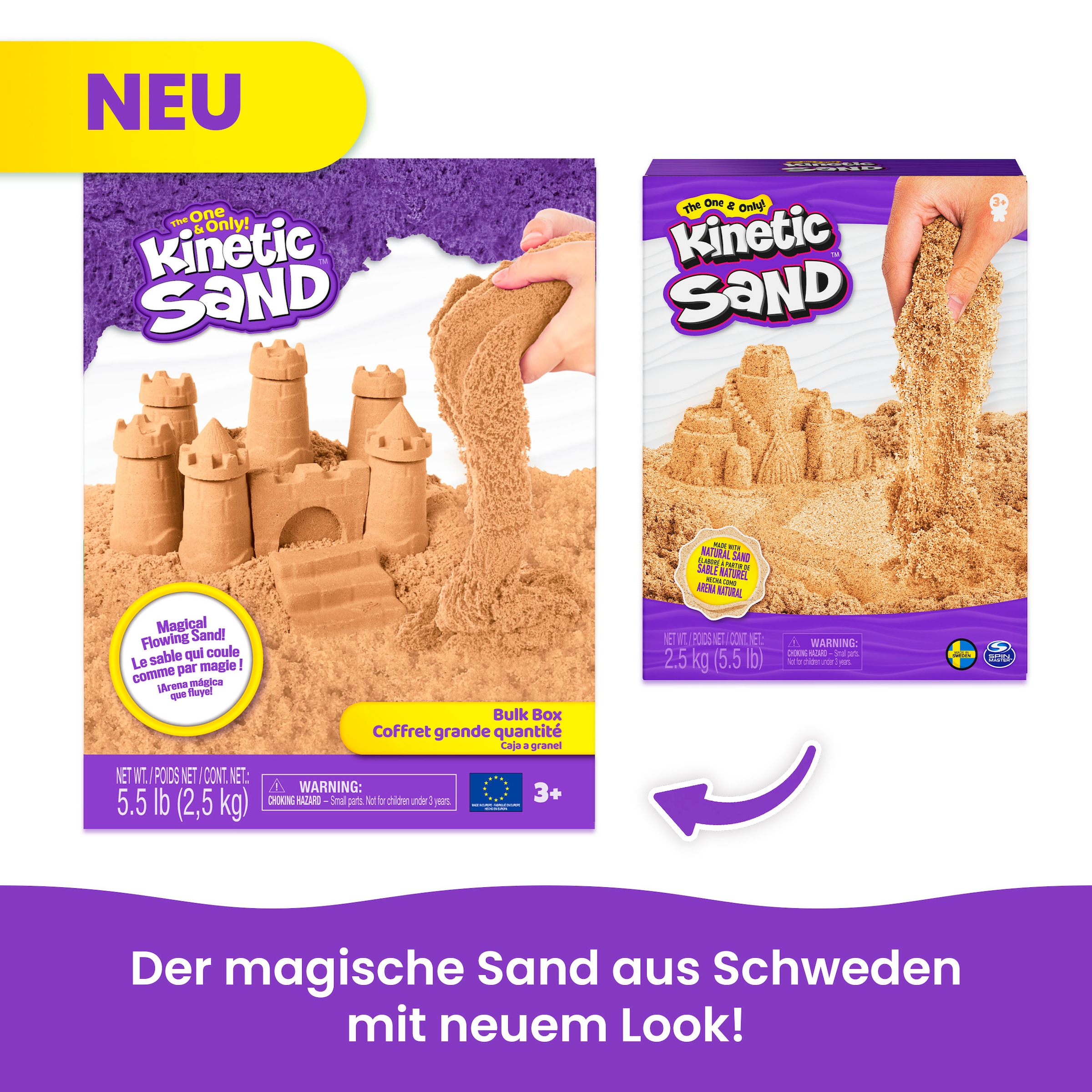 Spin Master Set créatif »Kinetic Sand - Braun 2,5 kg«