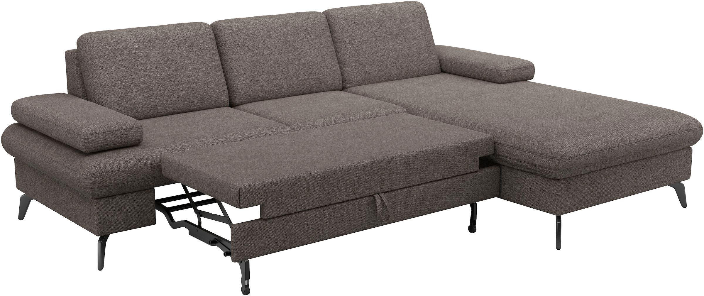 sit&more Ecksofa »Morris Jubi L-Form«, inkl. Armteilfunktion und 1 Zierkissen, wahlweise mit Bettfunktion