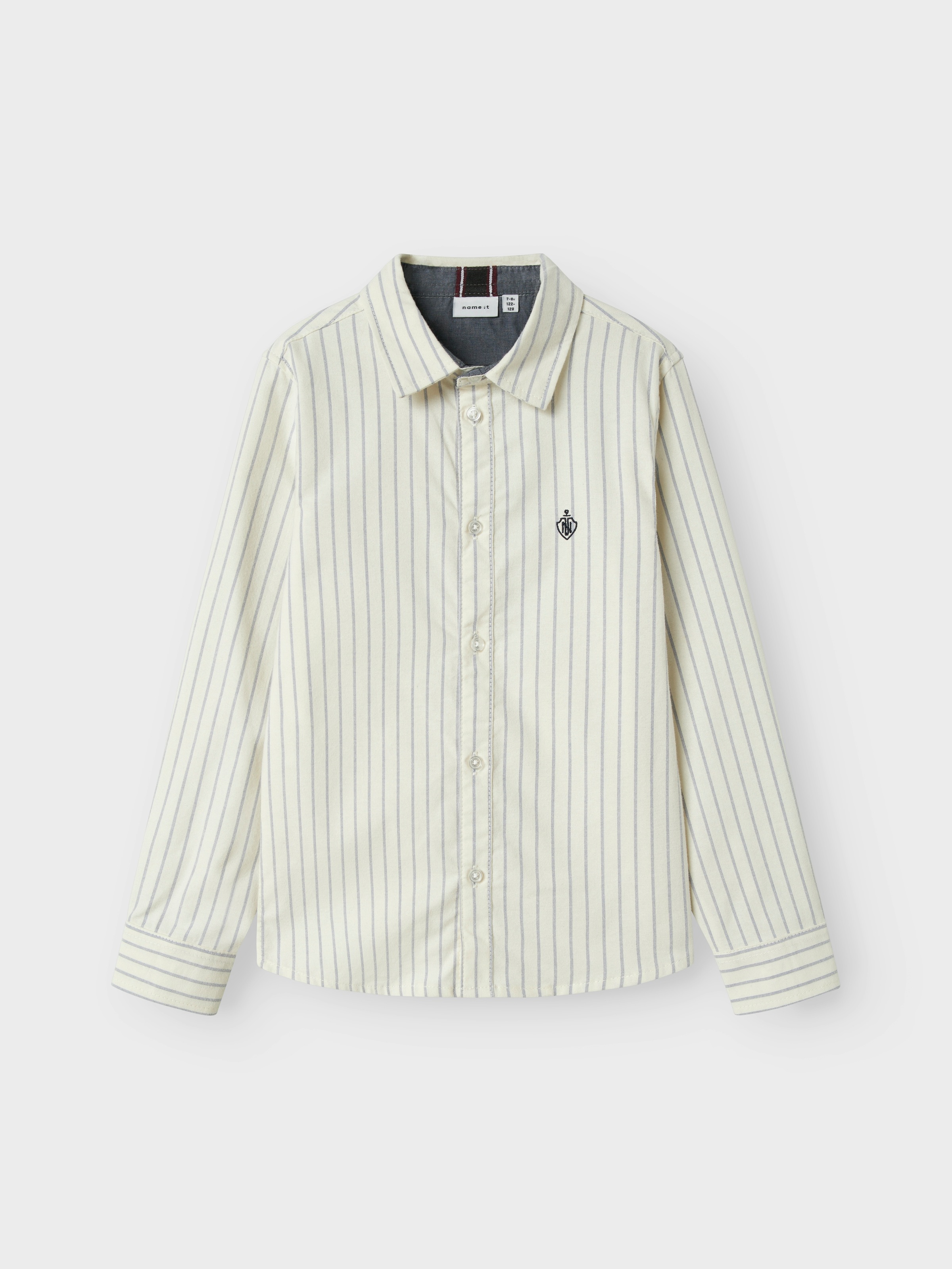 Name It Langarmhemd »NKMNEWSA für Jungen mit Knopfleiste und Baumwollkomfort« unifarben, casual, regular fit, Baumwolle, Hemdkragen