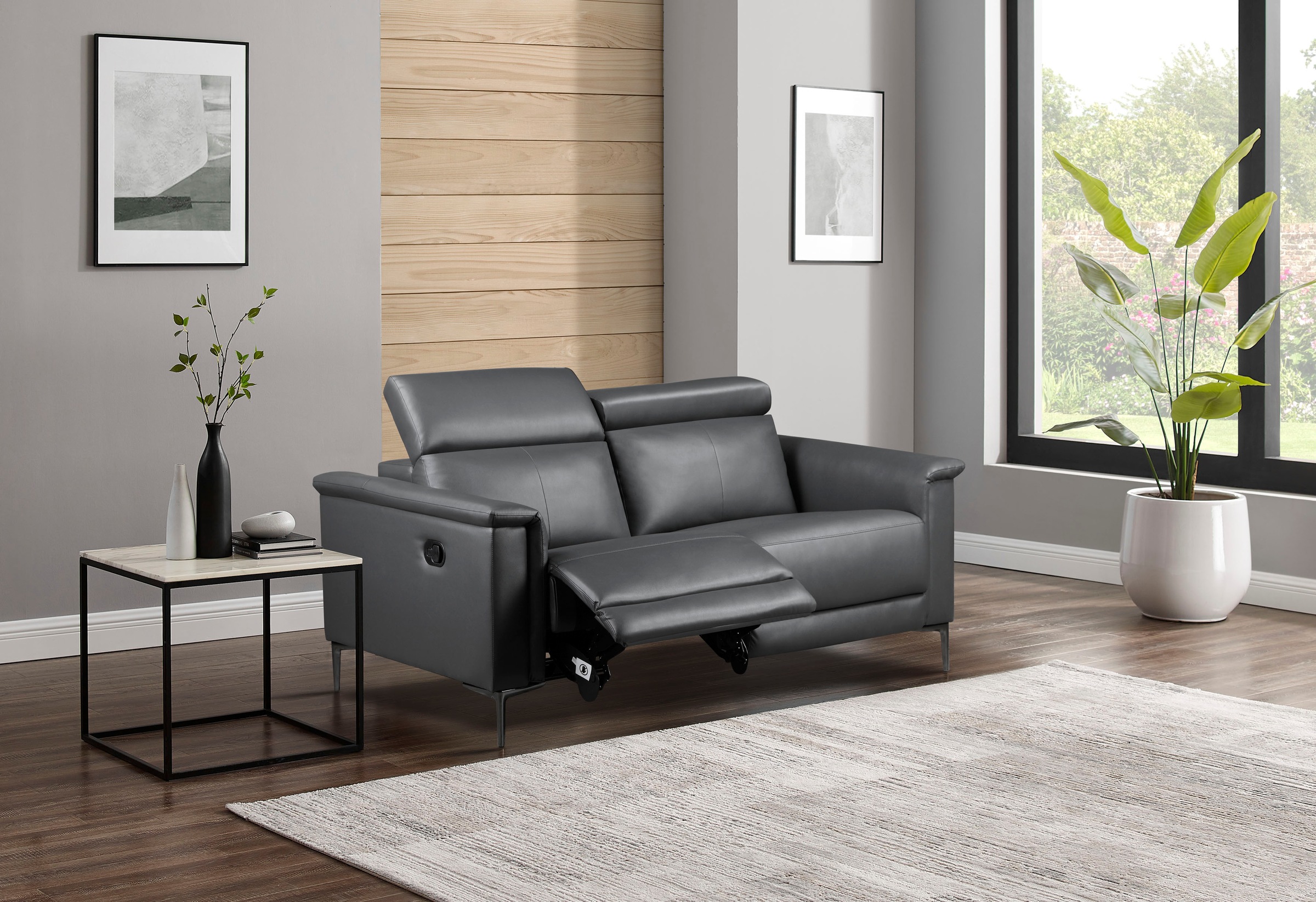 Places of Style 2-Sitzer »Lund«, manueller od. elektrischer Relaxfunktion und USB-A
