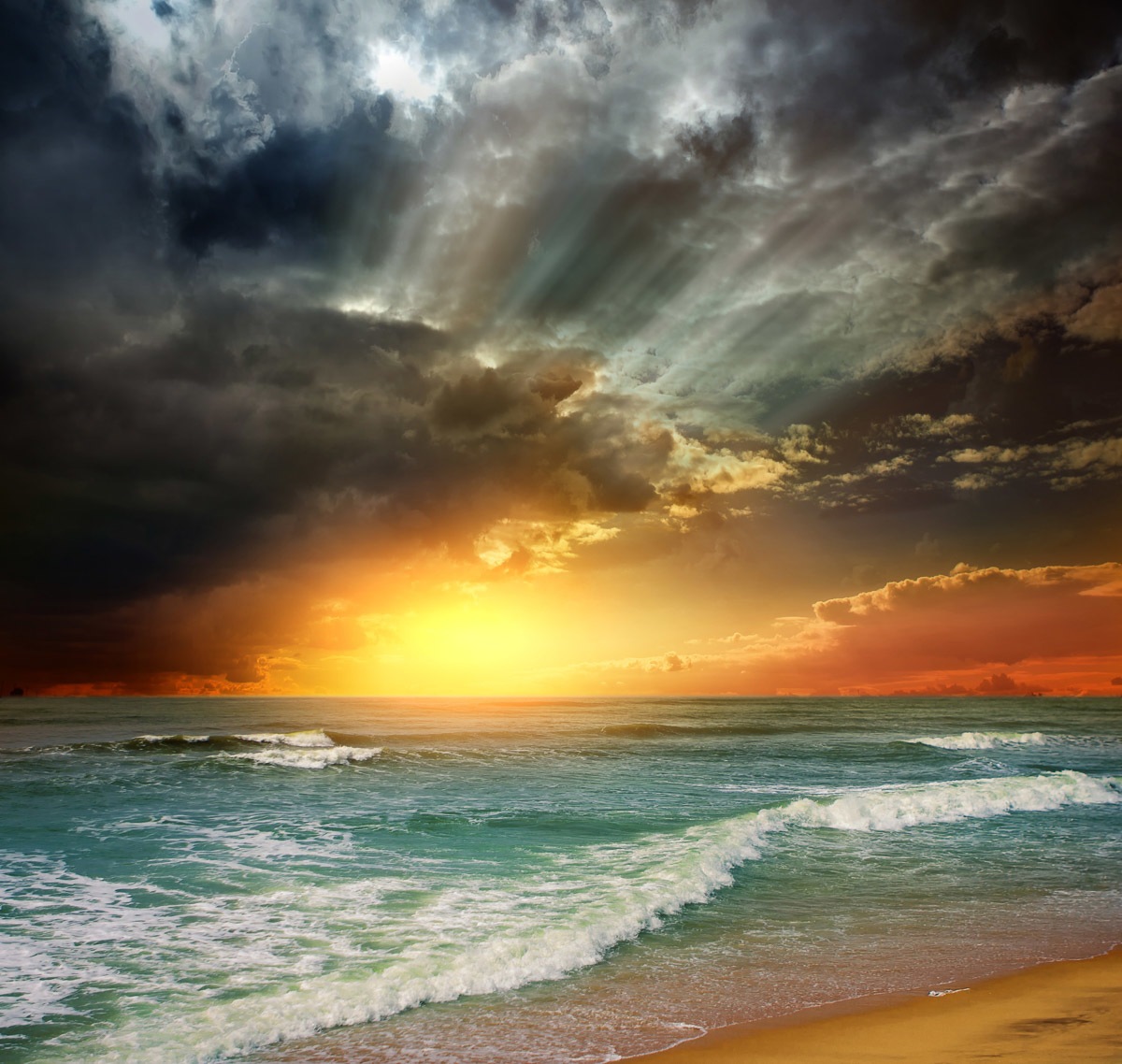 Image of Papermoon Fototapete "Folly Beach Sonnenuntergang"