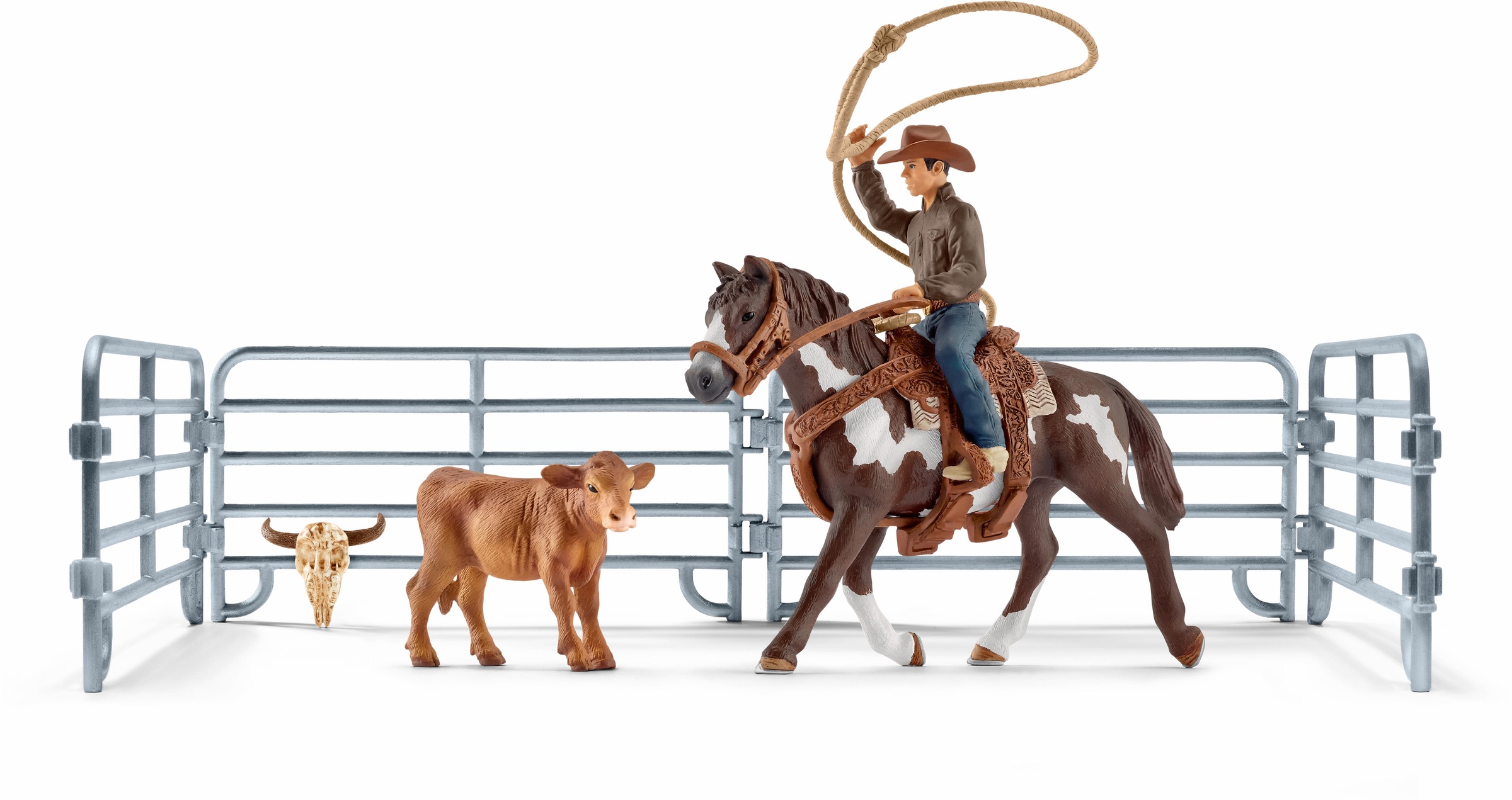 Image of Schleich® Spielfigur »Farm World, Team Roping mit Cowboy (41418)« bei Ackermann Versand Schweiz