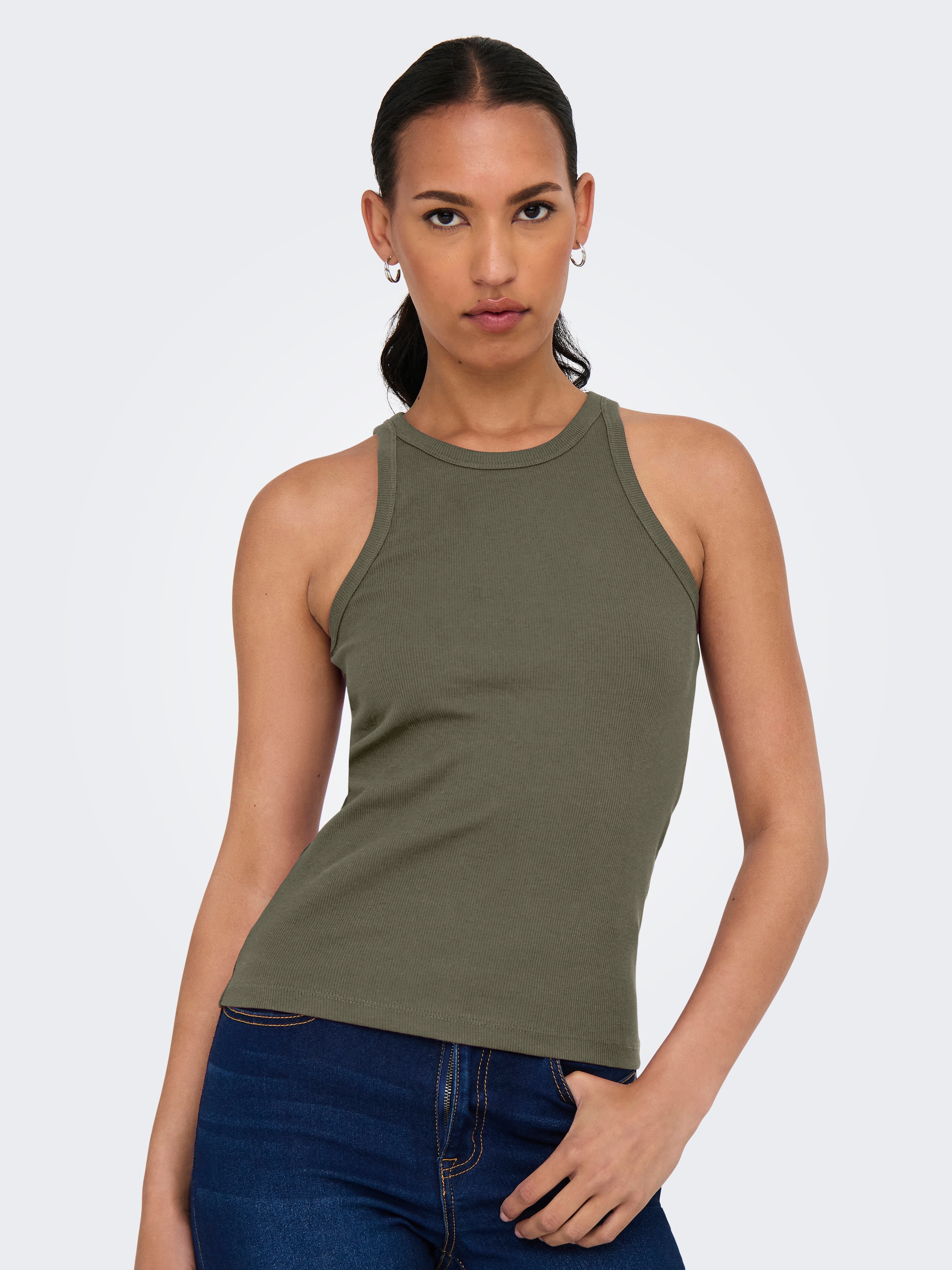 ONLY Débardeur »ONLLINDSAY TANK TOP 2 PACK« Paquet, 2 pièces Baumwollmischung