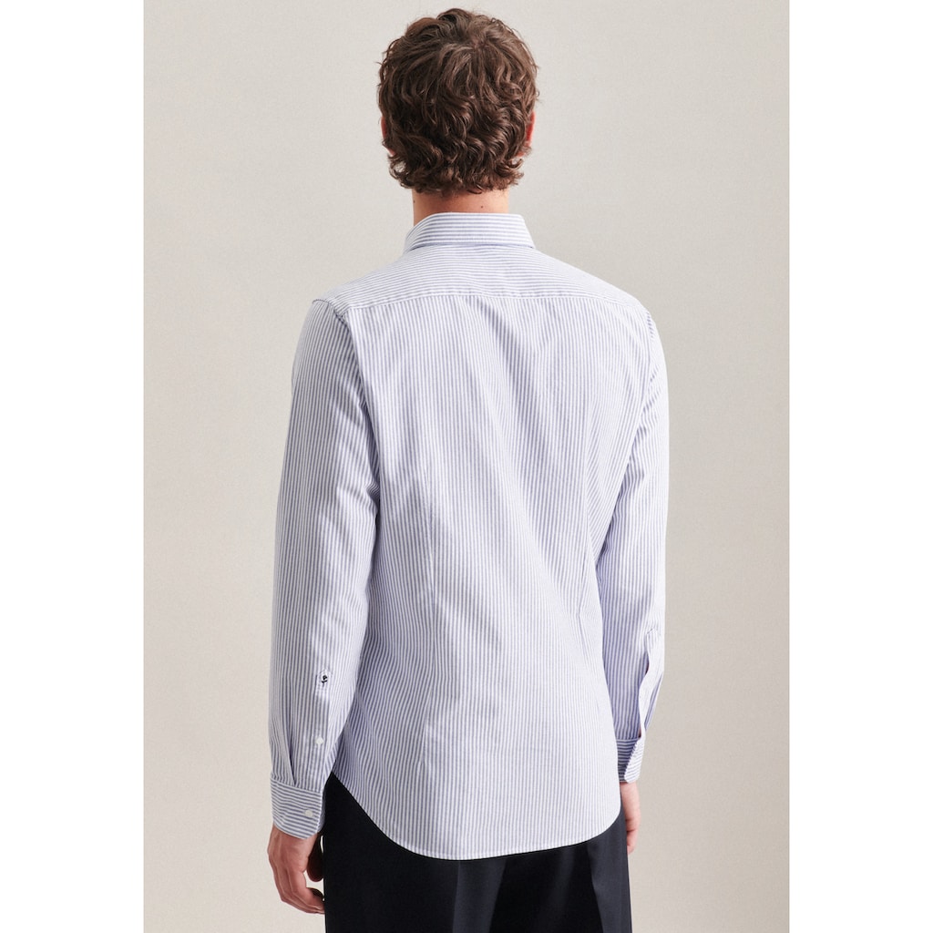 seidensticker Businesshemd »X-Slim«, X-Slim Langarm Button-Down-Kragen Streifen