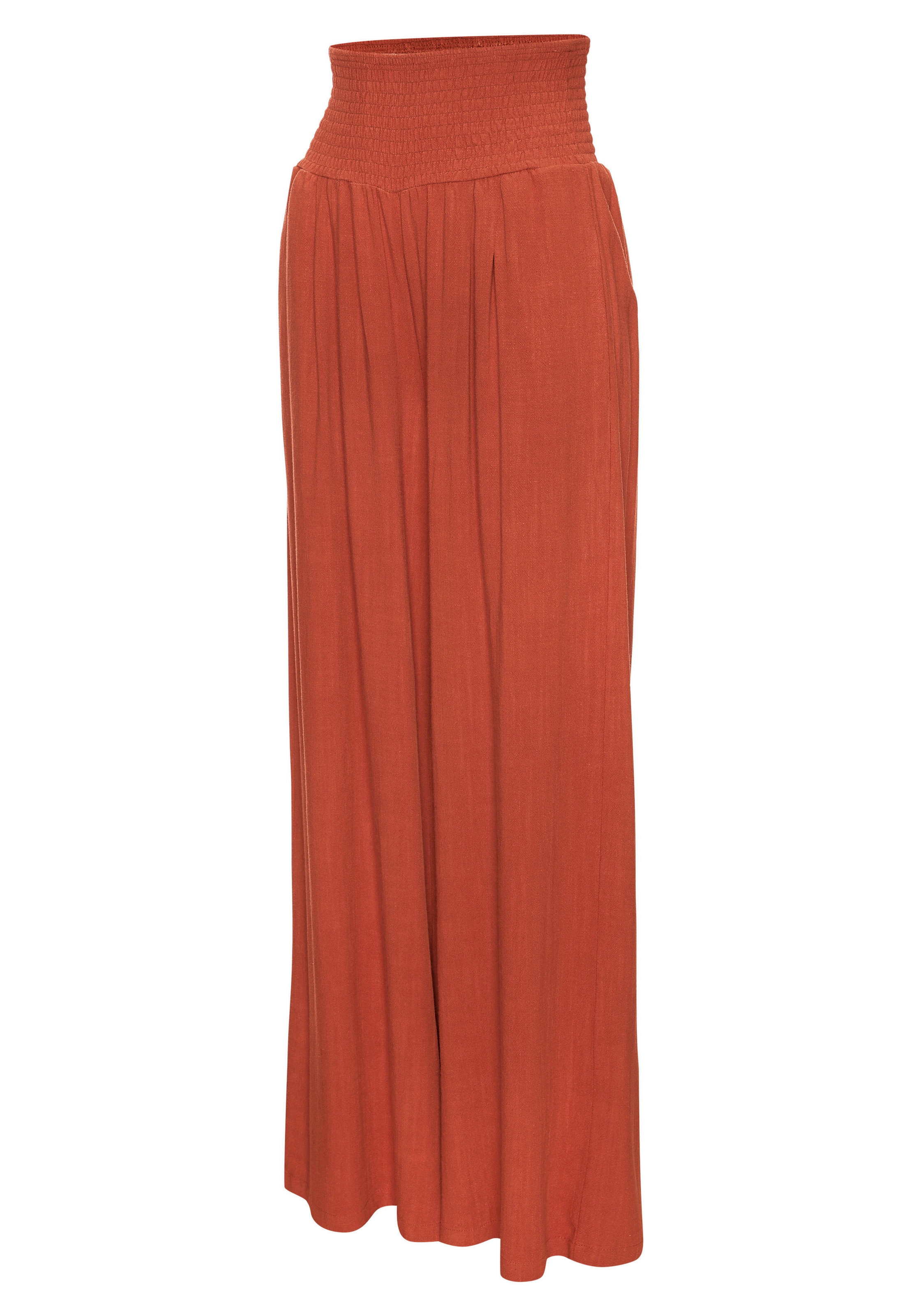 French Connection Pantalon en lin  mit gerafftem Bund, weite Palazzohose für den Sommer