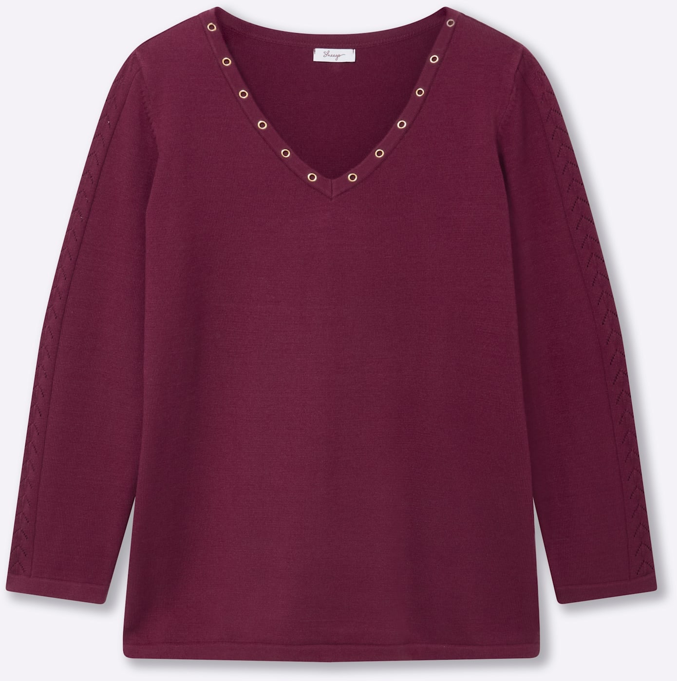 Sheego V-Ausschnitt-Pullover »Pullover«