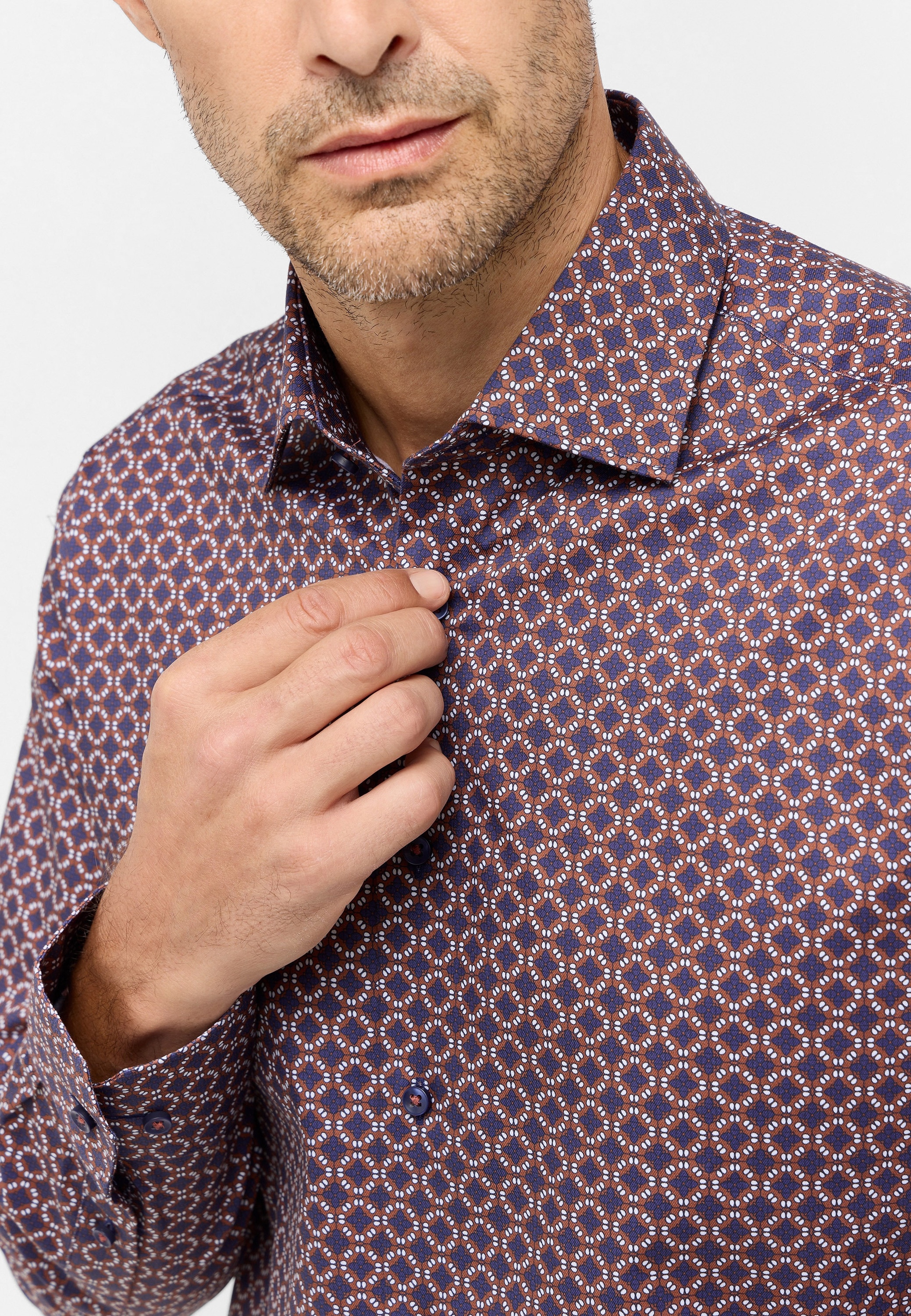 Eterna Langarmhemd »MODERN FIT« NON IRON (bügelfrei)