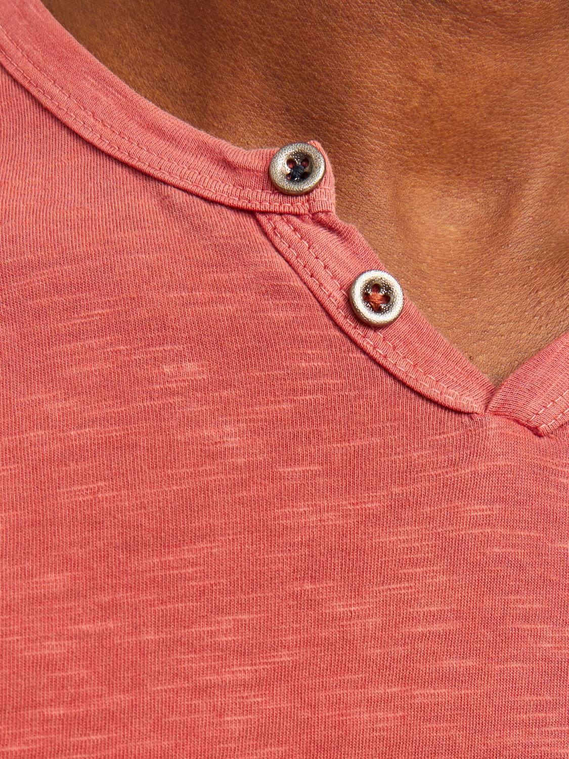 Jack & Jones T-Shirt »JJESPLIT NECK TEE SS NOOS«, mit V-Ausschnitt
