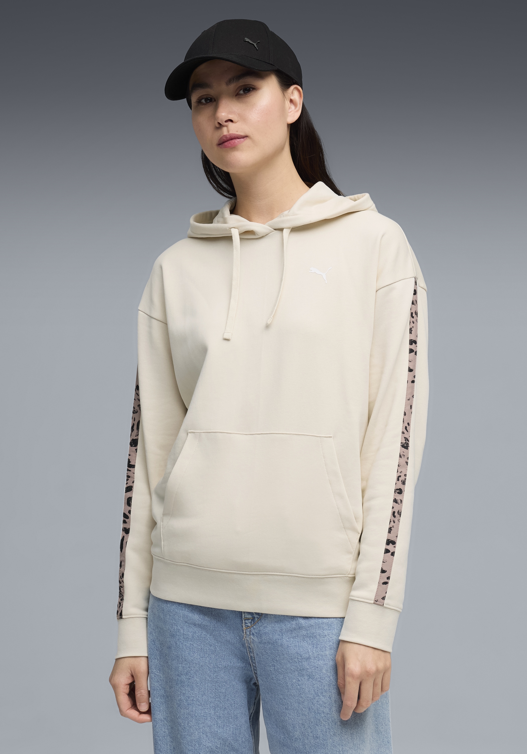 PUMA Sweat à capuche »ESS GRAPHIC ANIMAL COMFORT HOODIE TR«, sportlicher Stil, mit Kängurutasche, mit Print-Applikation
