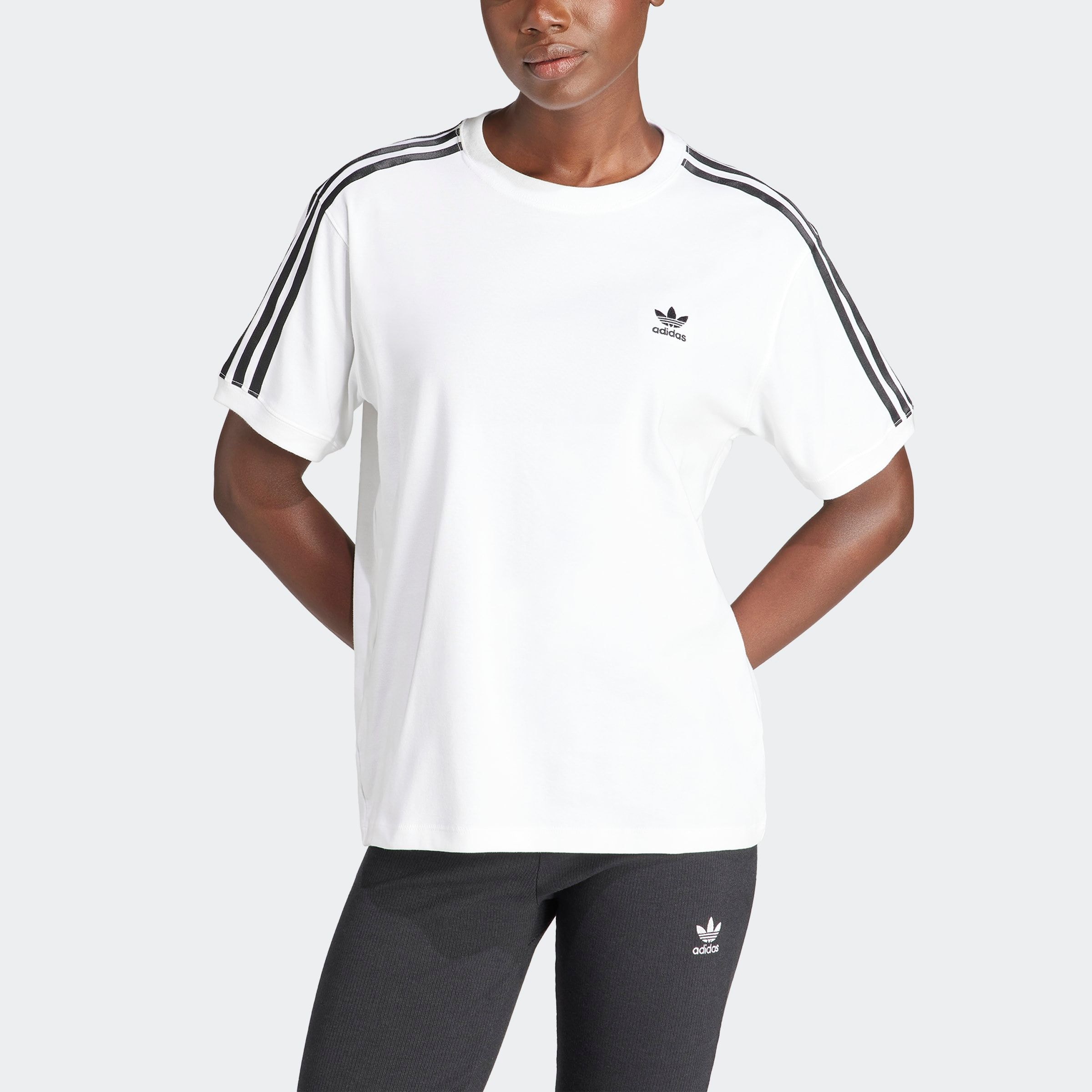 adidas Originals T-Shirt »3 STRIPE TEE«, drei Streifen Shirt mit Trefoil Logo