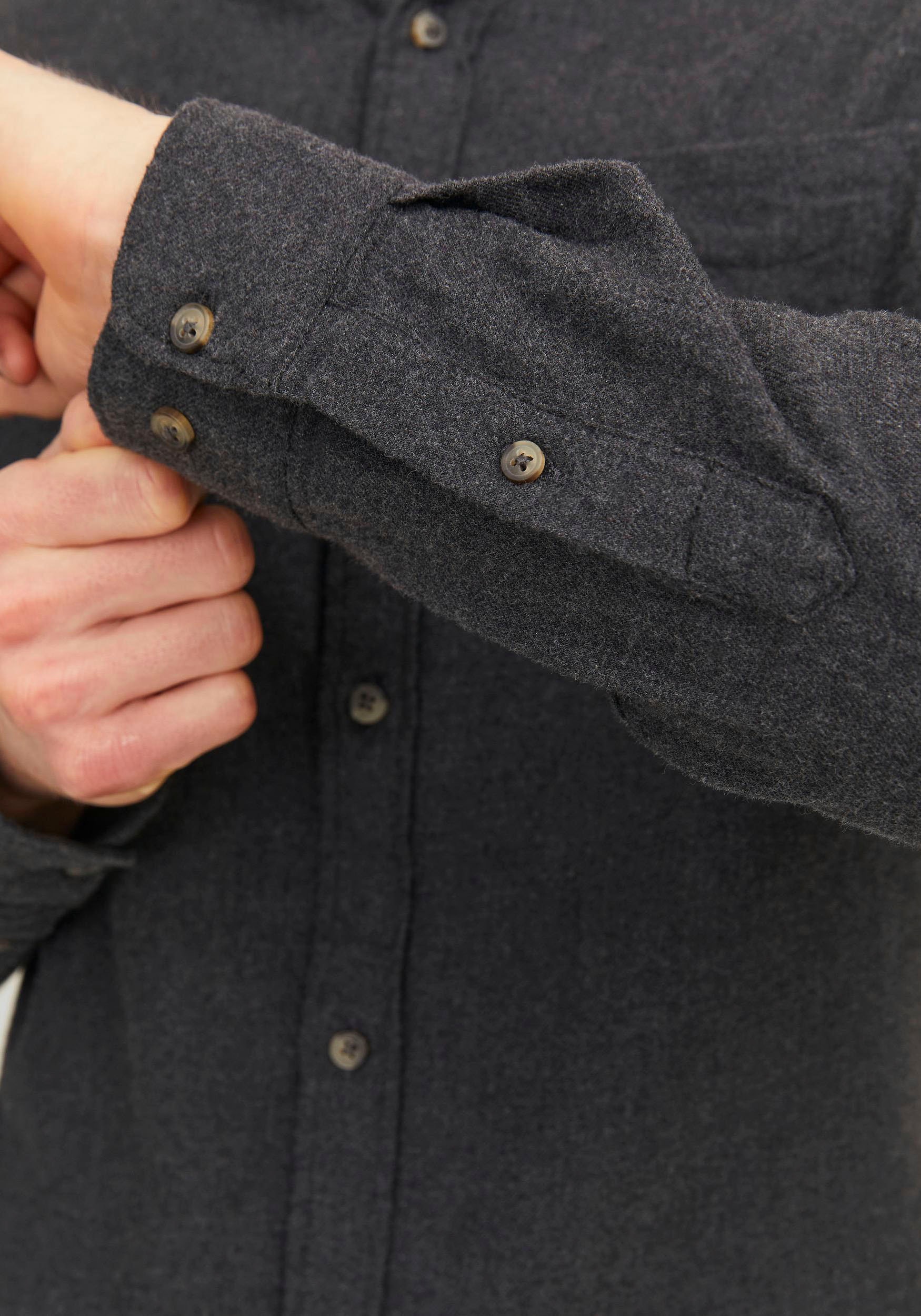 Jack & Jones Langarmhemd »JJECLASSIC MELANGE SHIRT LS SN«