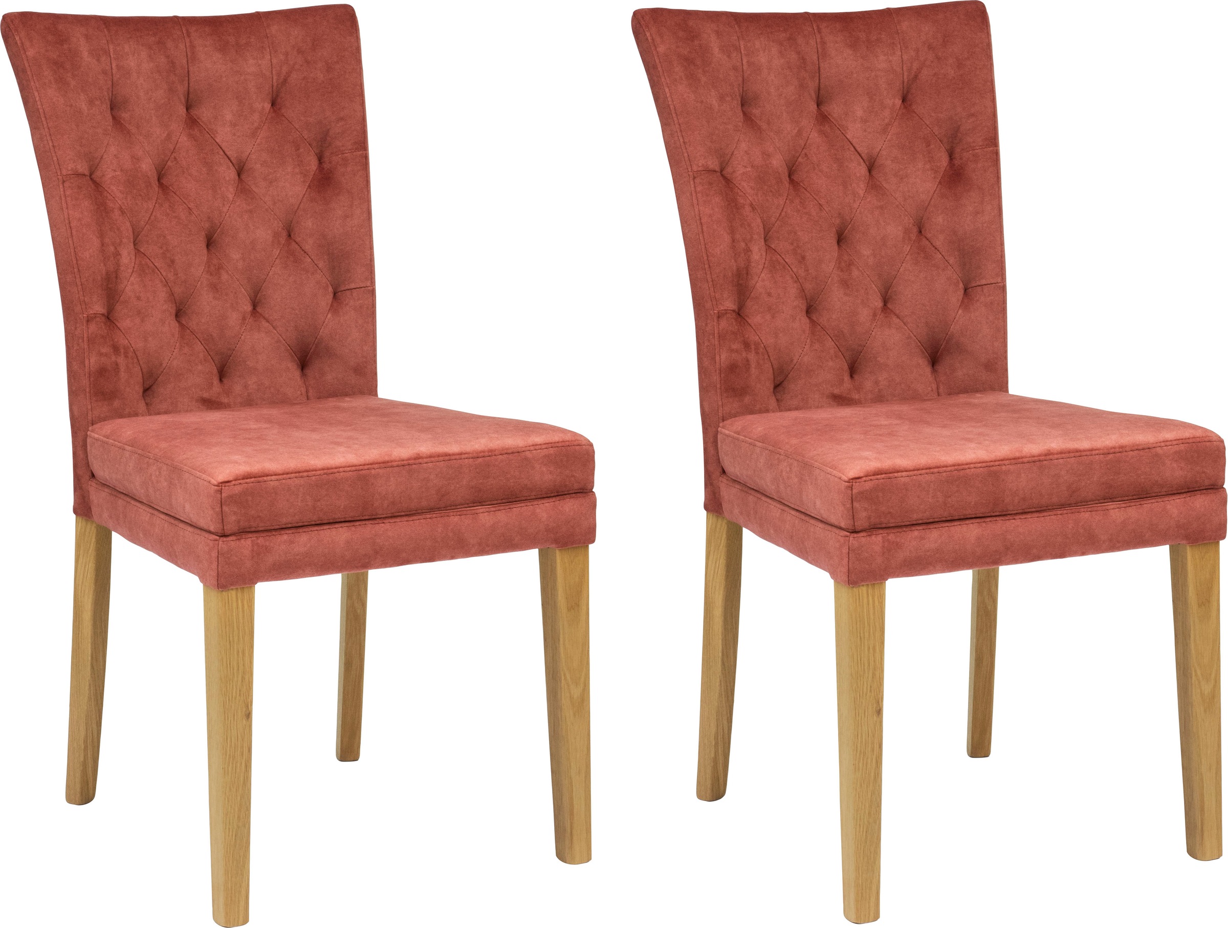 Image of Home affaire Stuhl »Colorado«, (Set), 2 St., Samtvelours, Beine in eiche oder nussbaum. Im 2er, 4er oder 6er-Set bei Ackermann Versand Schweiz