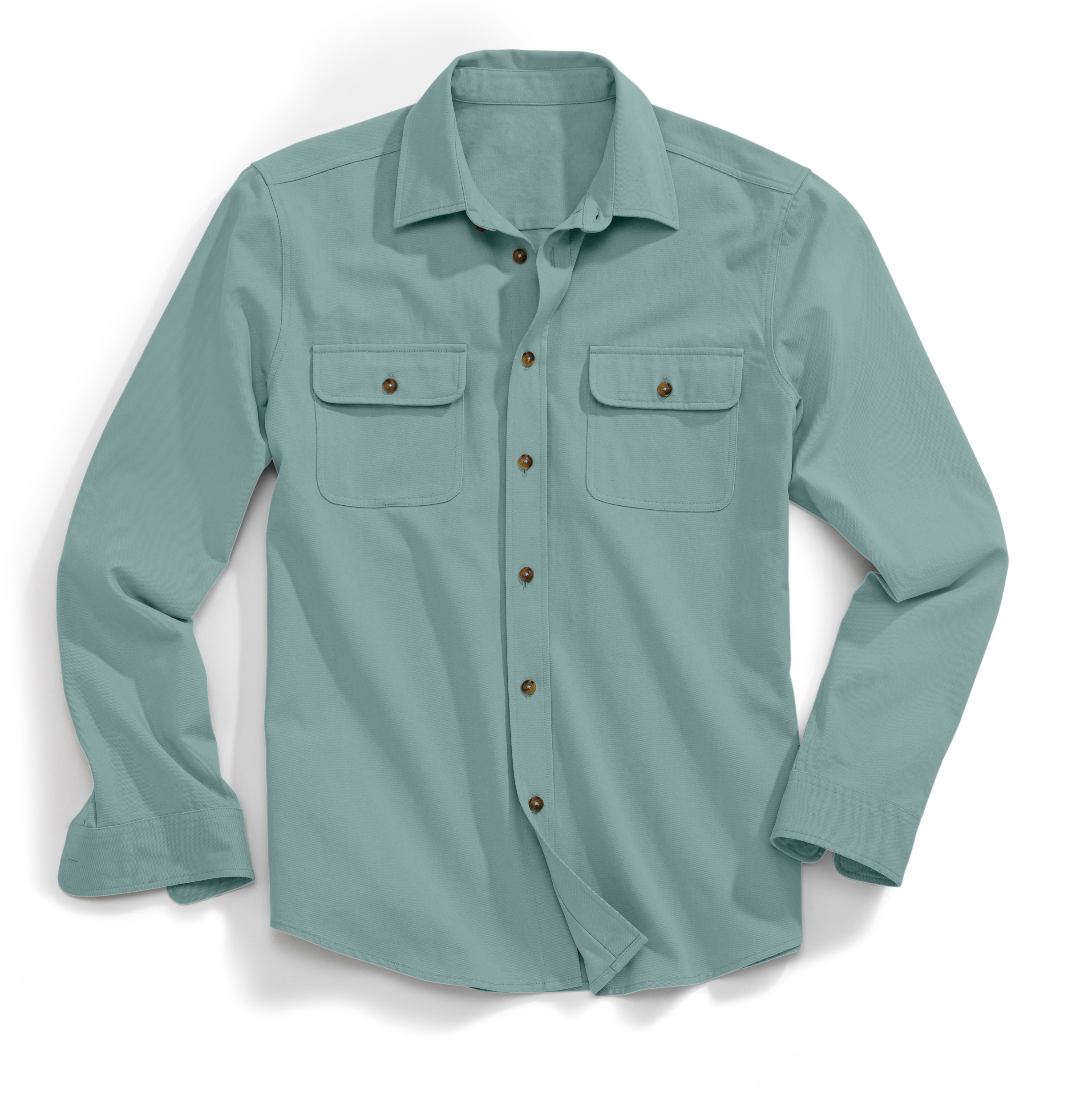 John Devin Langarmhemd », cooles Overshirt«, aus reiner Baumwolle, mit aufgesetzten Taschen