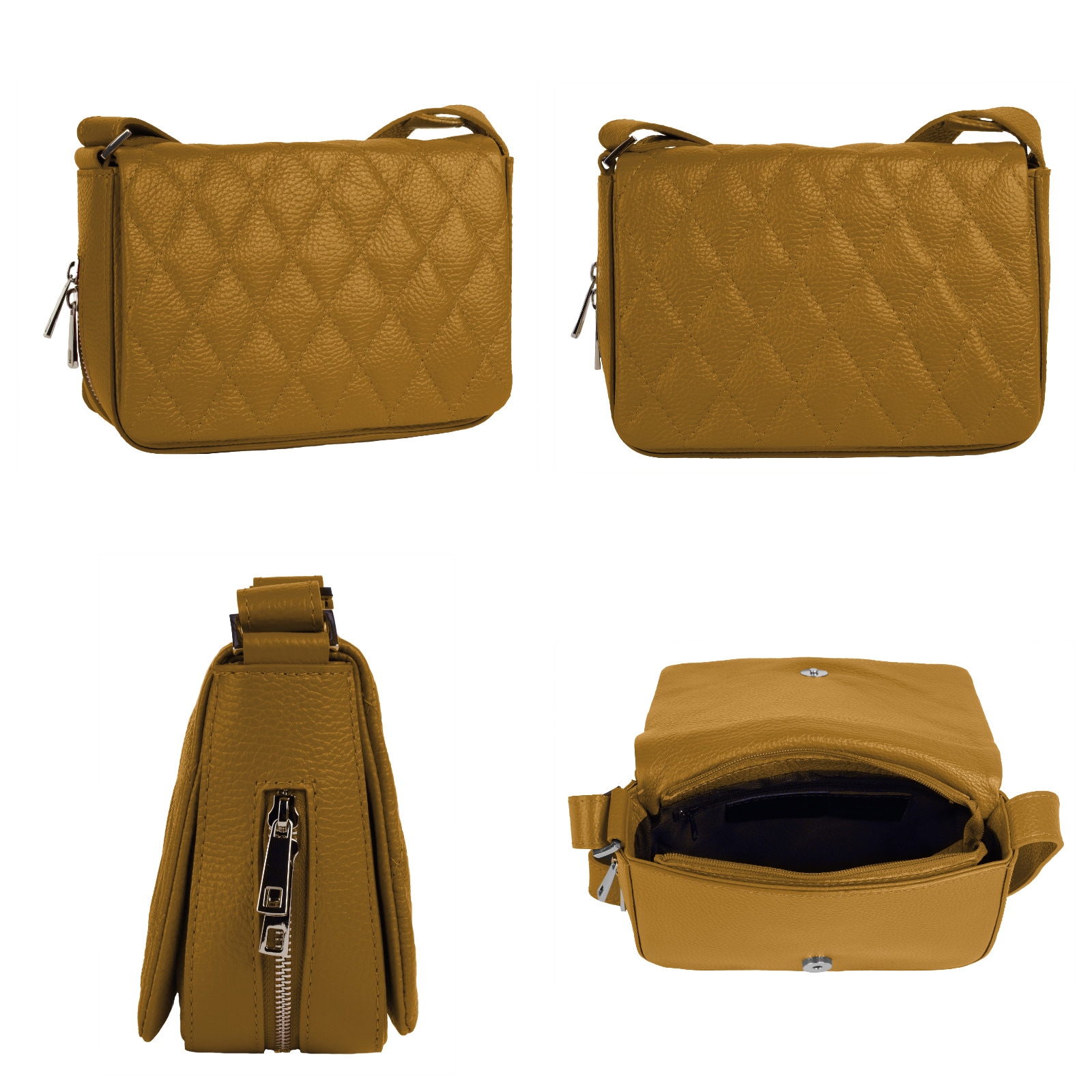 Cluty Henkeltasche, echt Leder, Made in Italy