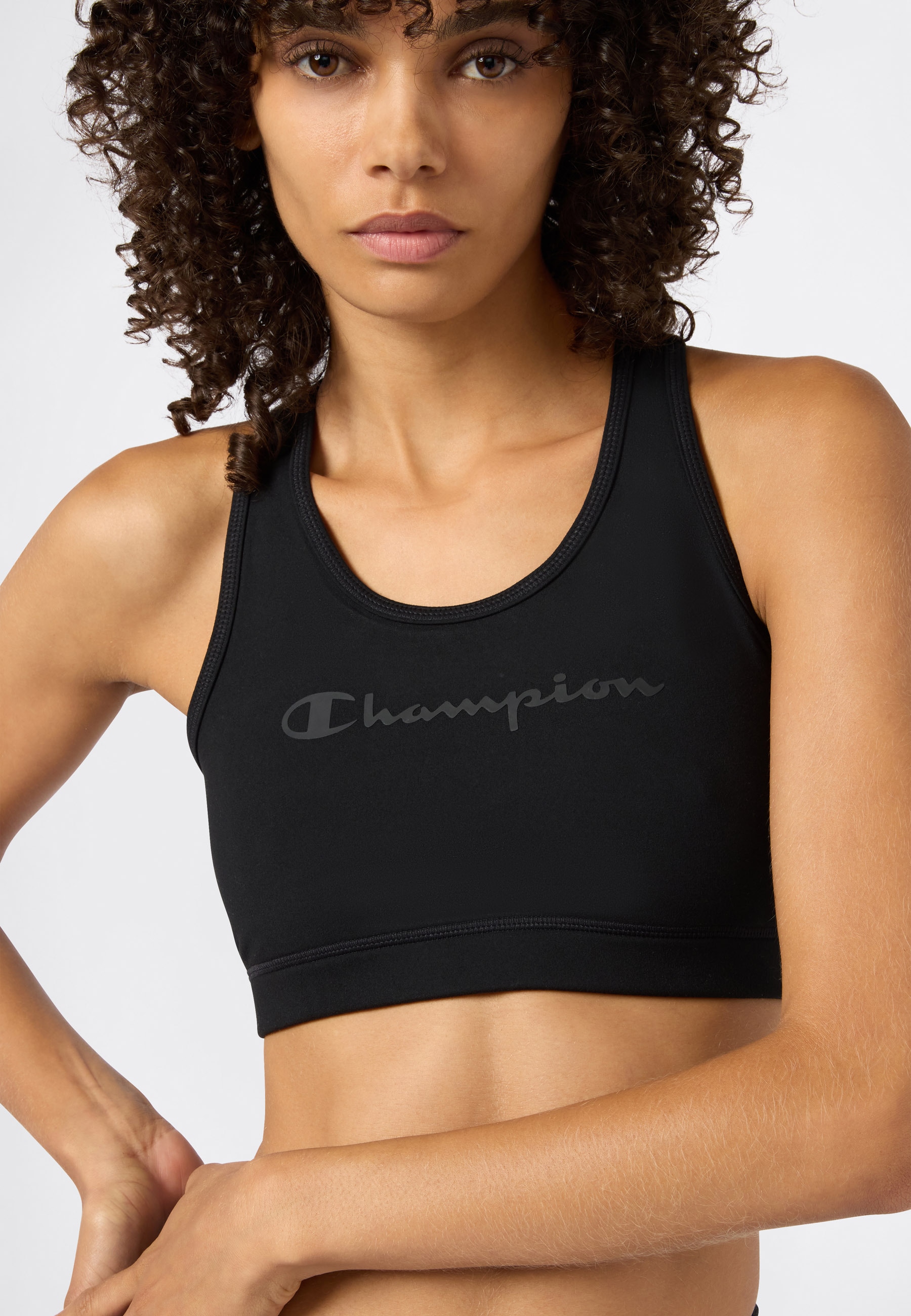 Image of Champion Sport-BH "PERFRORMANCE Quick Dry Bra with big Logo" für Sportmode und Fitnessaktivitäten, sportlicher Stil