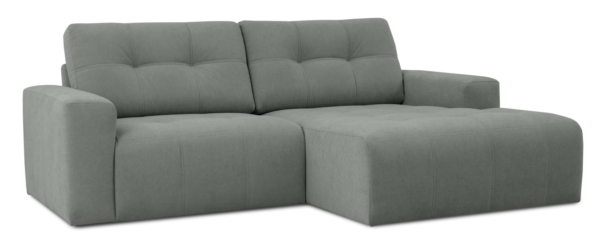 Home affaire Canapé d'angle »Turnon, Lounge-sofa, Breite 221 cm« Chenille, mit Knopf- und Doppelsteppung, elegantes Aussehen