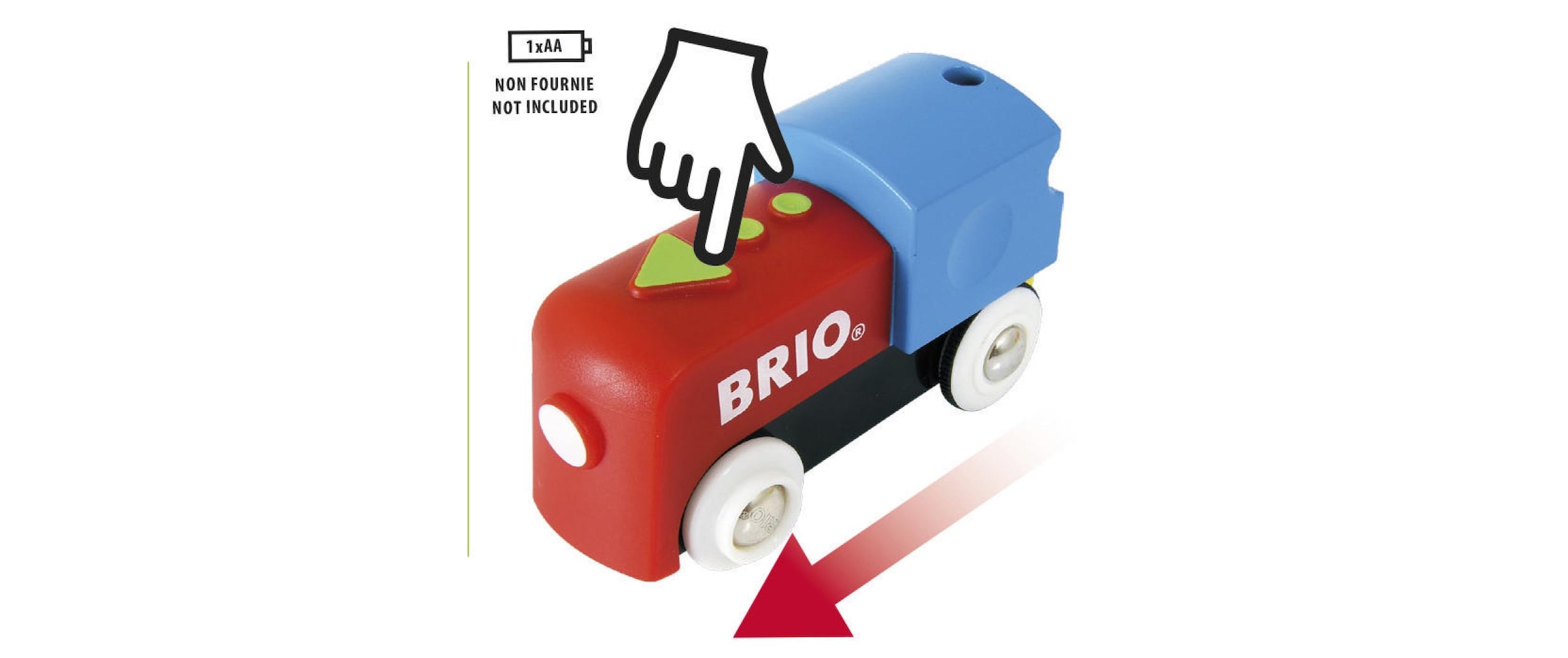 BRIO® Spielzeugeisenbahn-Erweiterung »Mein erstes BRIO Bahn Set mit Batterielok«, (Set)