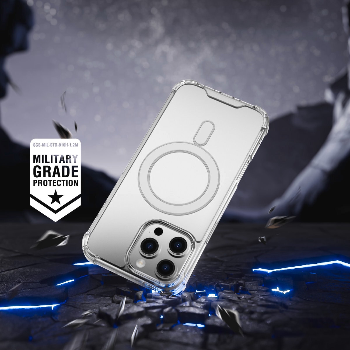 4smarts Handyhülle »Hybrid Case Ibiza für Apple iPhone 16 Pro«, Backcover, Schutzhülle, Handyschutzhülle, Case, Schutzcase, stossfest