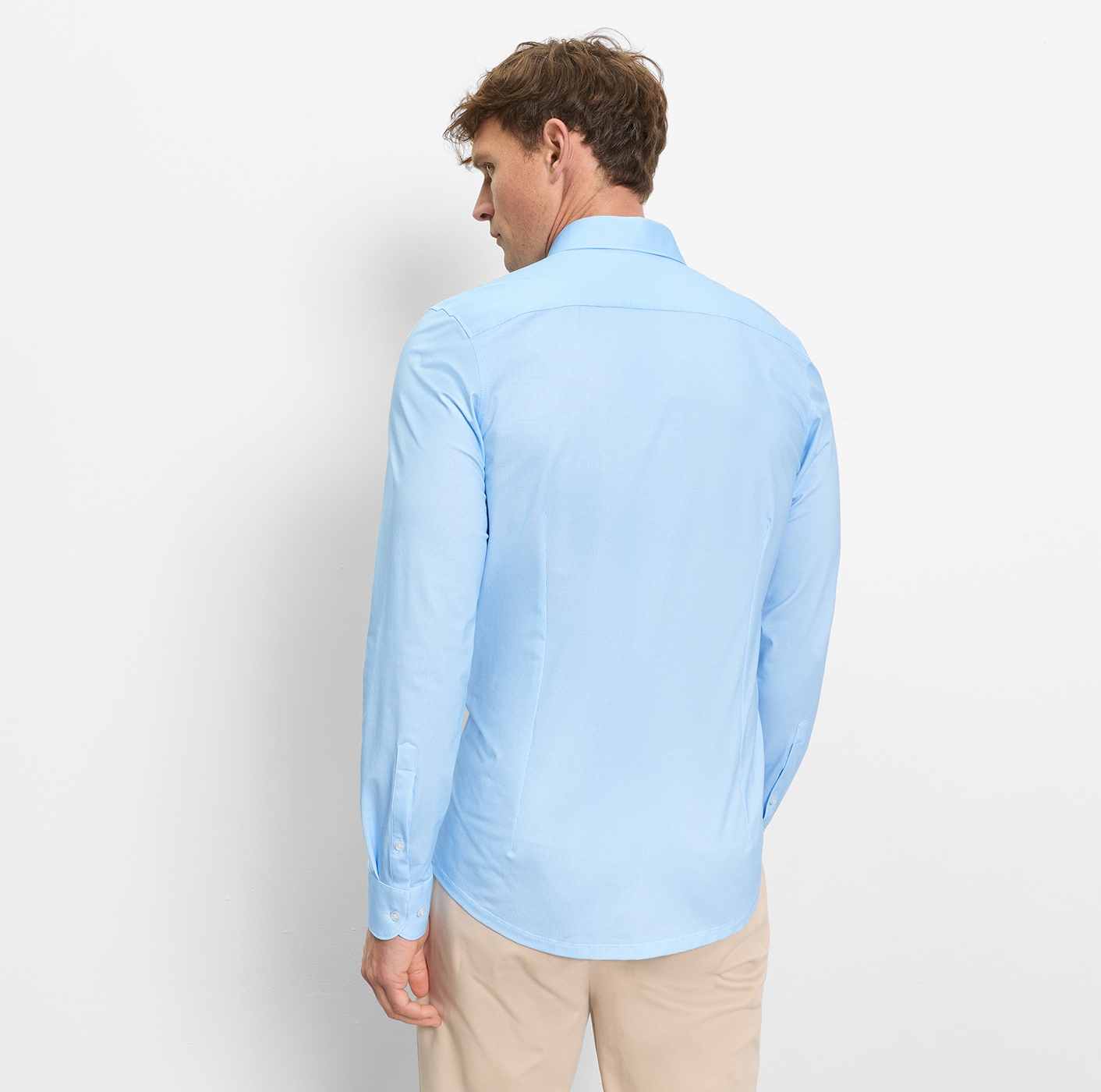 OLYMP Chemise à manches longues »24/7 - Level 5« Body fit, New York Kentkragen, Businesshemd, Jersey-Qualität