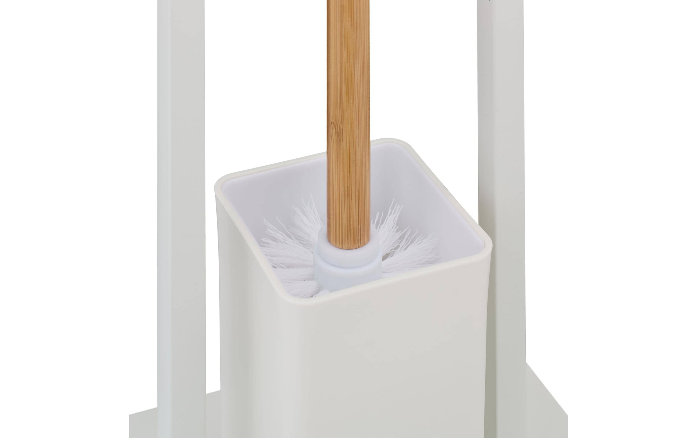 relaxdays Garniture de WC »Edelstahl Bambus« aus acier inoxydable | bambou | métal | plastique