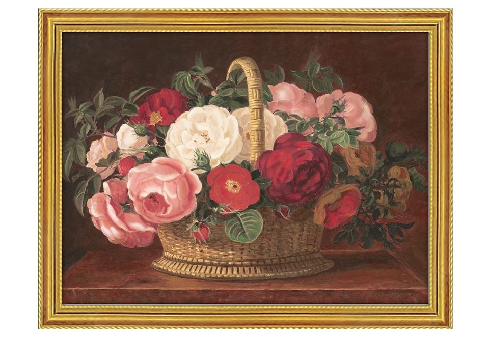 Image of Home affaire Bild »Rosen im Korb«, 79,6/59,6 cm, gerahmt bei Ackermann Versand Schweiz