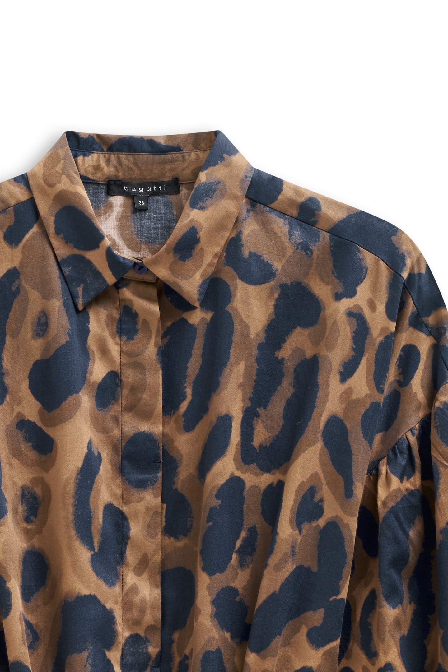 bugatti Blusenkleid »Leo-Muster« mit Bindegurt und aus Baumwolle