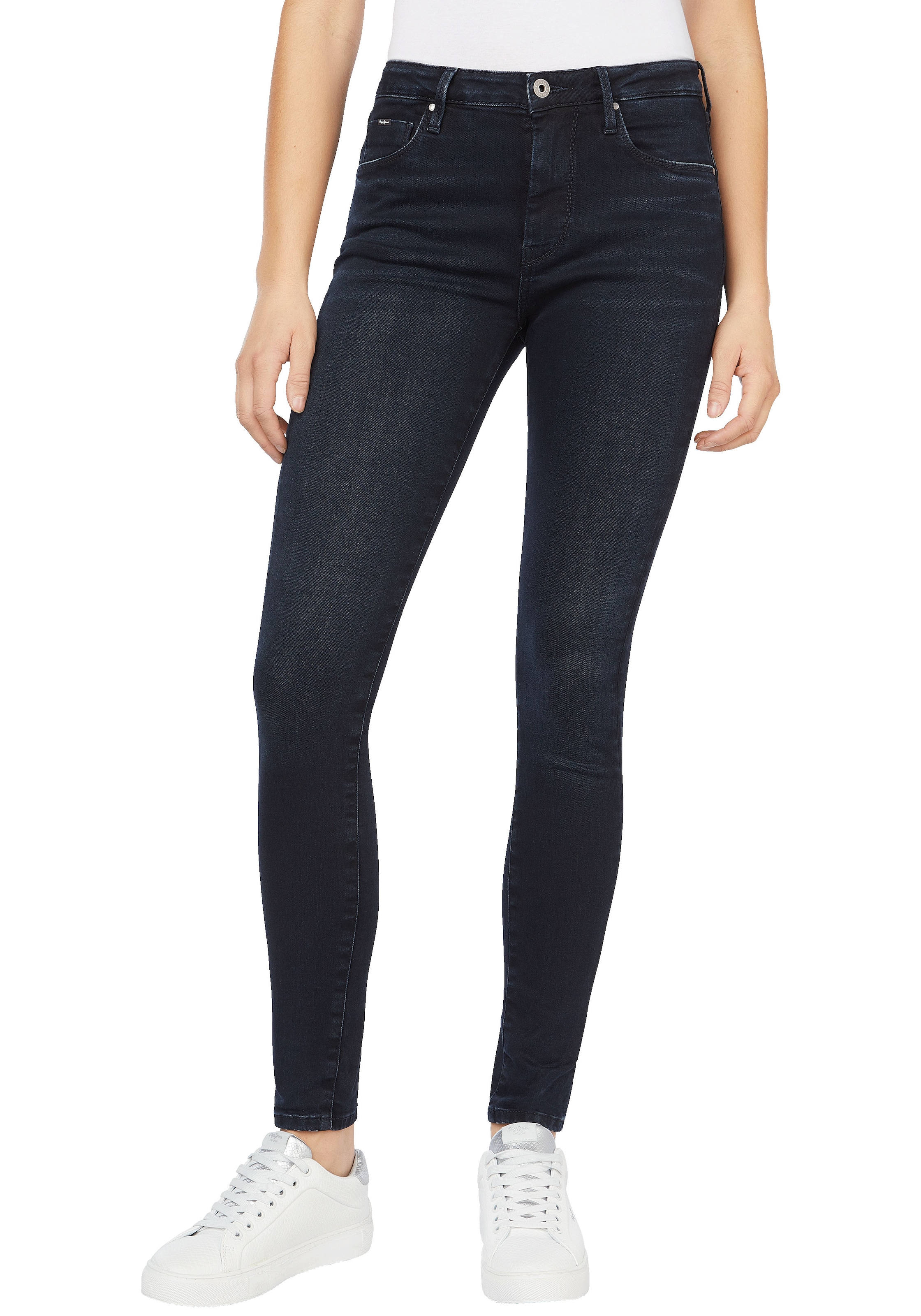 Pepe Jeans Röhrenjeans »REGENT«, in Skinny Passform mit hohem Bund aus seidig bequemem Stretch Denim