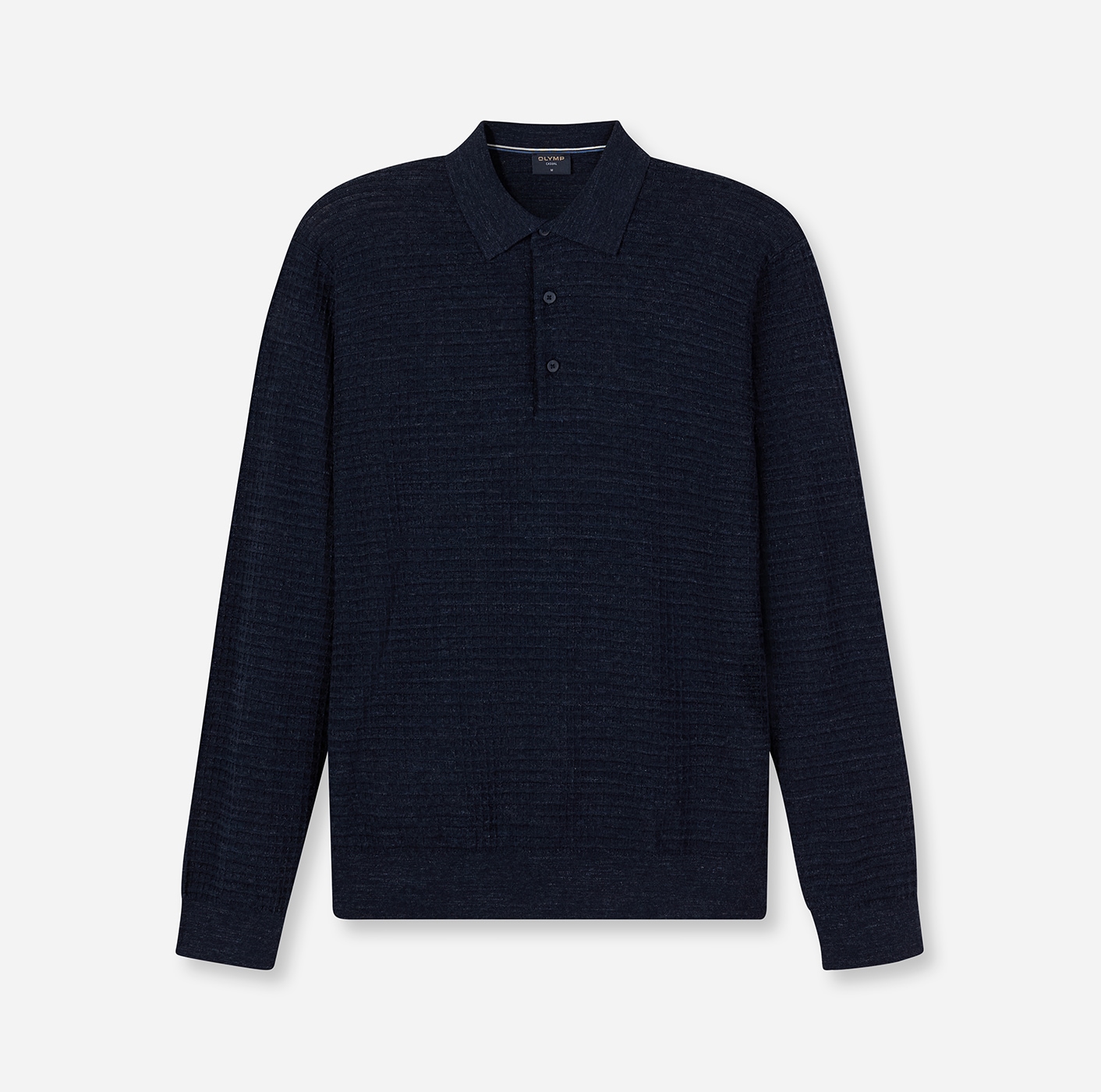 OLYMP Pull à col polo strukturiert, normale Passform