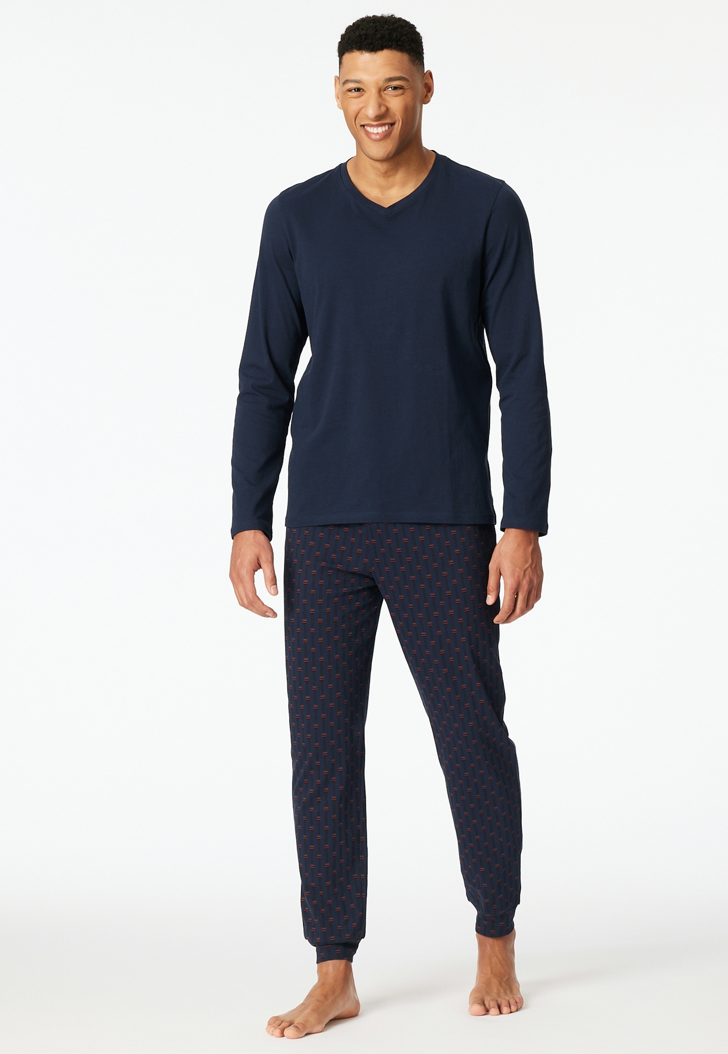 Image of Schiesser Schlafanzug "Casual Essentials" 2 tlg. mit bequemen Bündchen