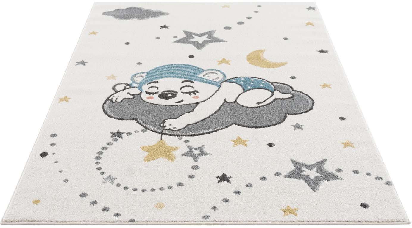 Image of Carpet City Kinderteppich »Anime9385«, rechteckig, 11 mm Höhe, Babyteppich, Sterne, Mond, Nachthimmel, Weicher Flor, Pflegeleicht, Kinderzimmer bei Ackermann Versand Schweiz
