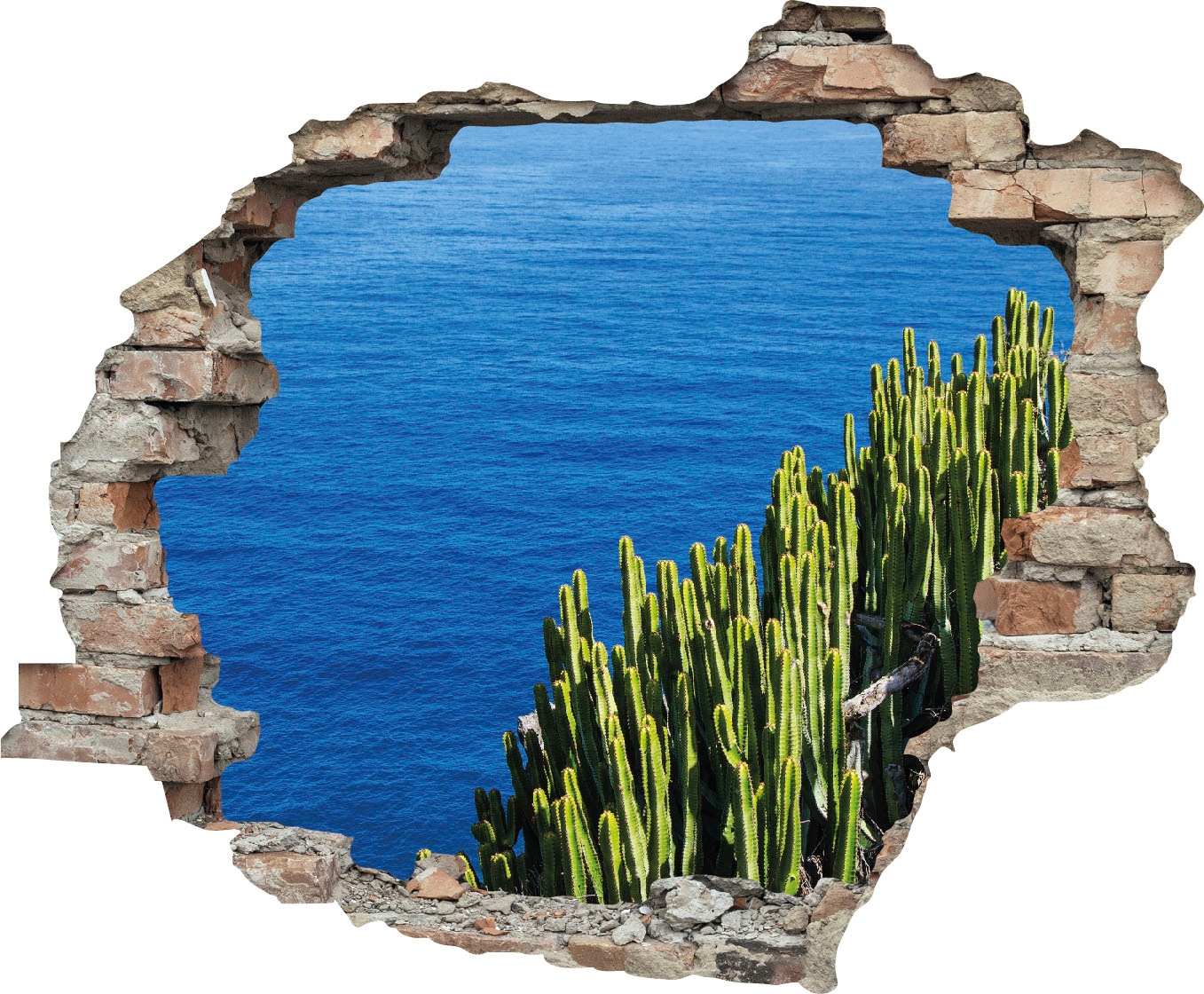 Image of queence Wandtattoo "Meer" Wandsticker, Wandbild, selbstklebend, 3D, Wanddurchbruch