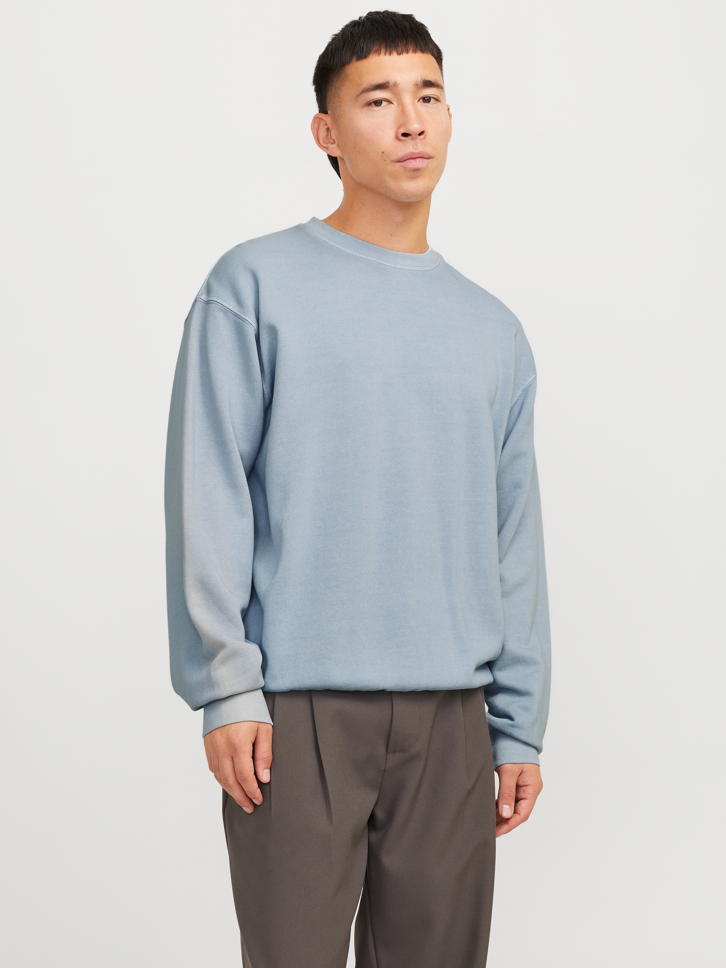 Jack & Jones Sweatshirt »JJECHARGE FADED SWEAT CREW NECK NOOS«, mit Rippbündchen