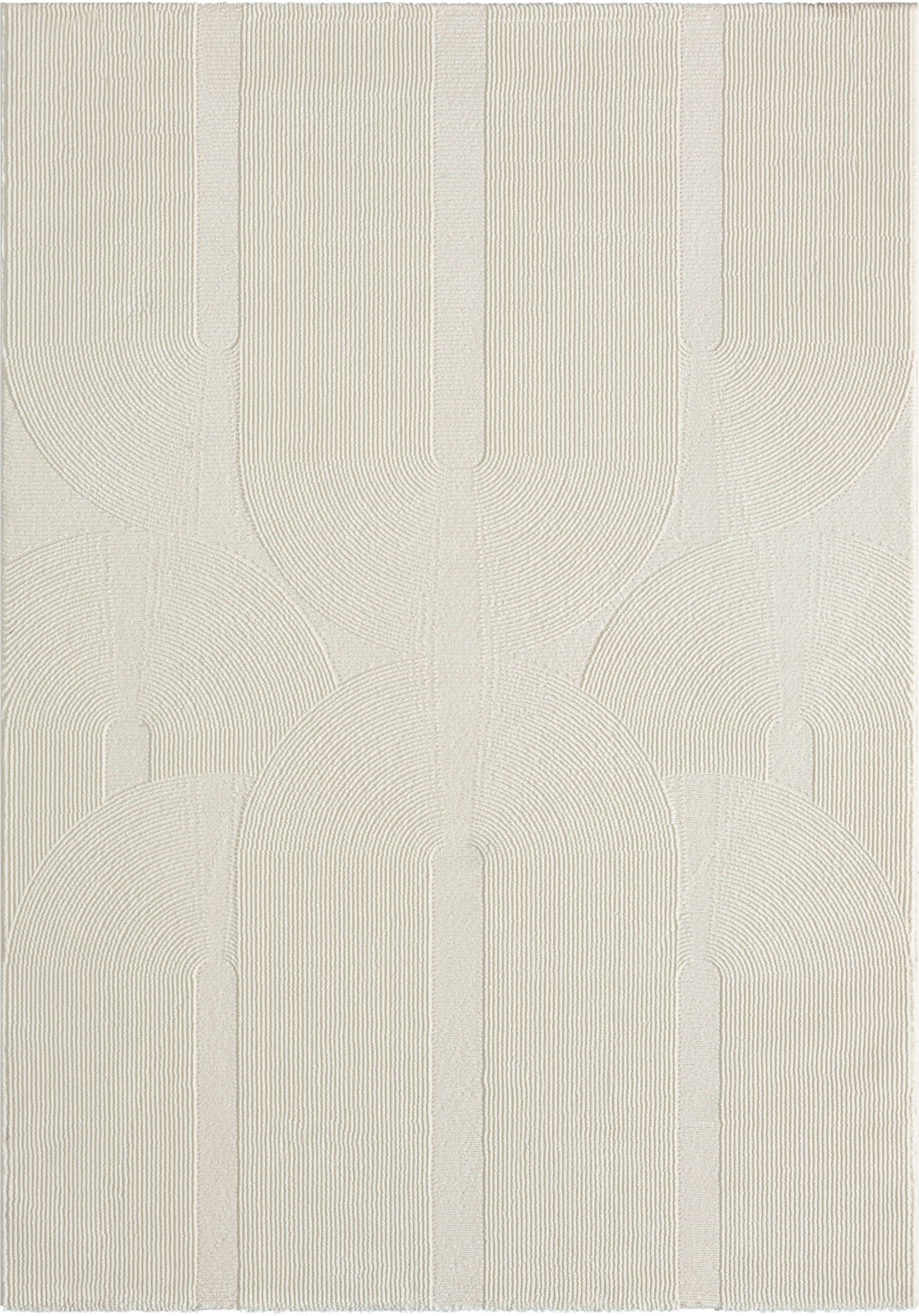 merinos Teppich »Sign 1904«, rechteckig, 12 mm Höhe, Hoch Tief Struktur, Geometrisch, 100% recyceltem Polyester, Wohnzimmer