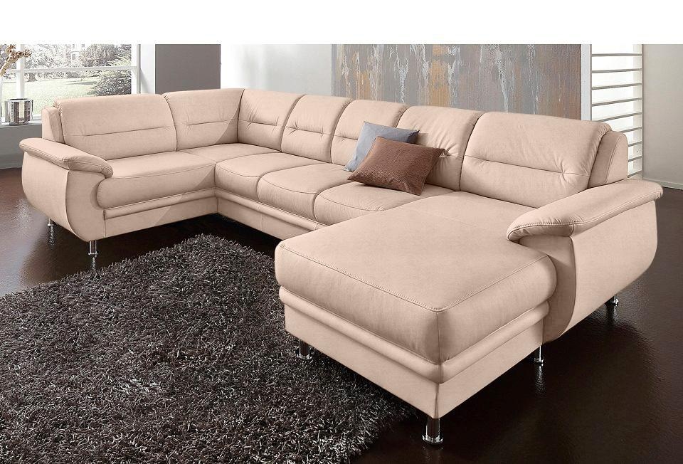 sit&more Wohnlandschaft »Mailand U-Form, B: 312 cm« optional Bettfunktion