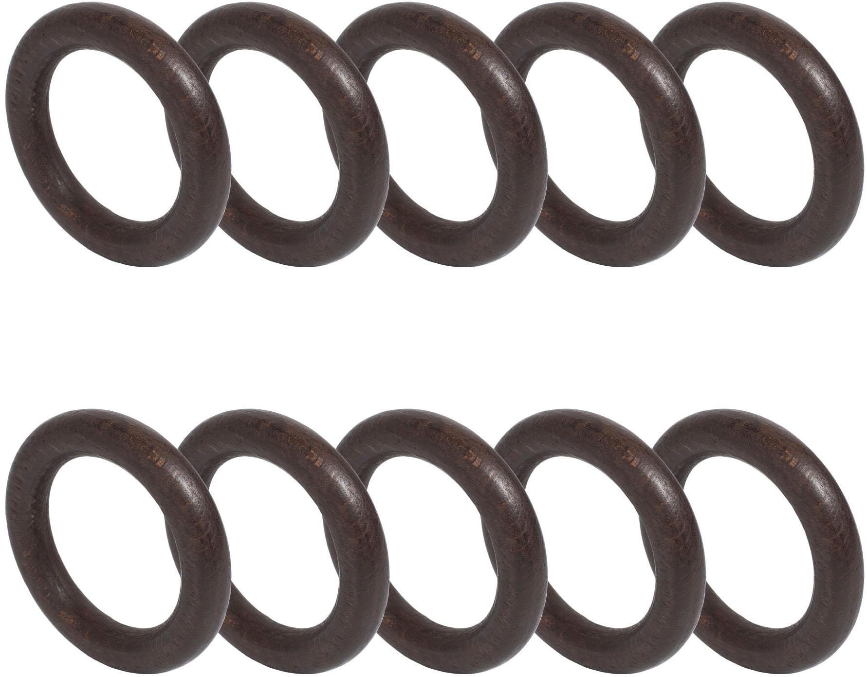 Liedeco Gardinenring, (Packung, 10 St., mit Faltenlegehaken), für Gardinenstangen Ø 28 mm