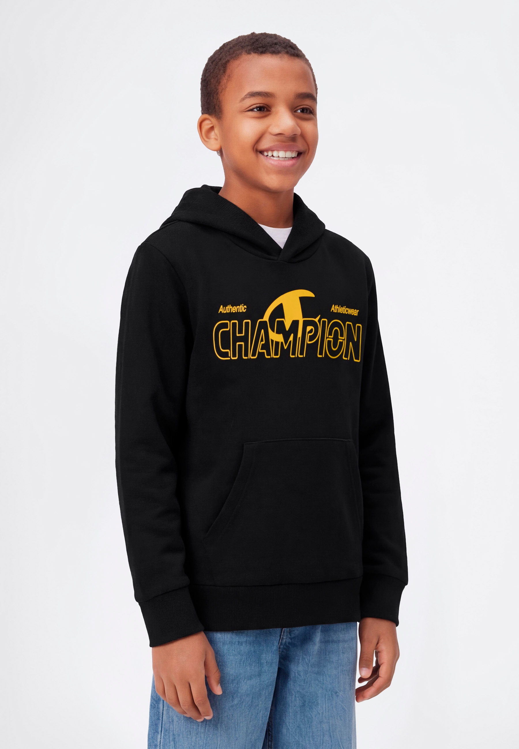 Image of Champion Kapuzensweatshirt "Graphic Terry Hoodie", mit Kapuze, für Kinder, bequeme Passform