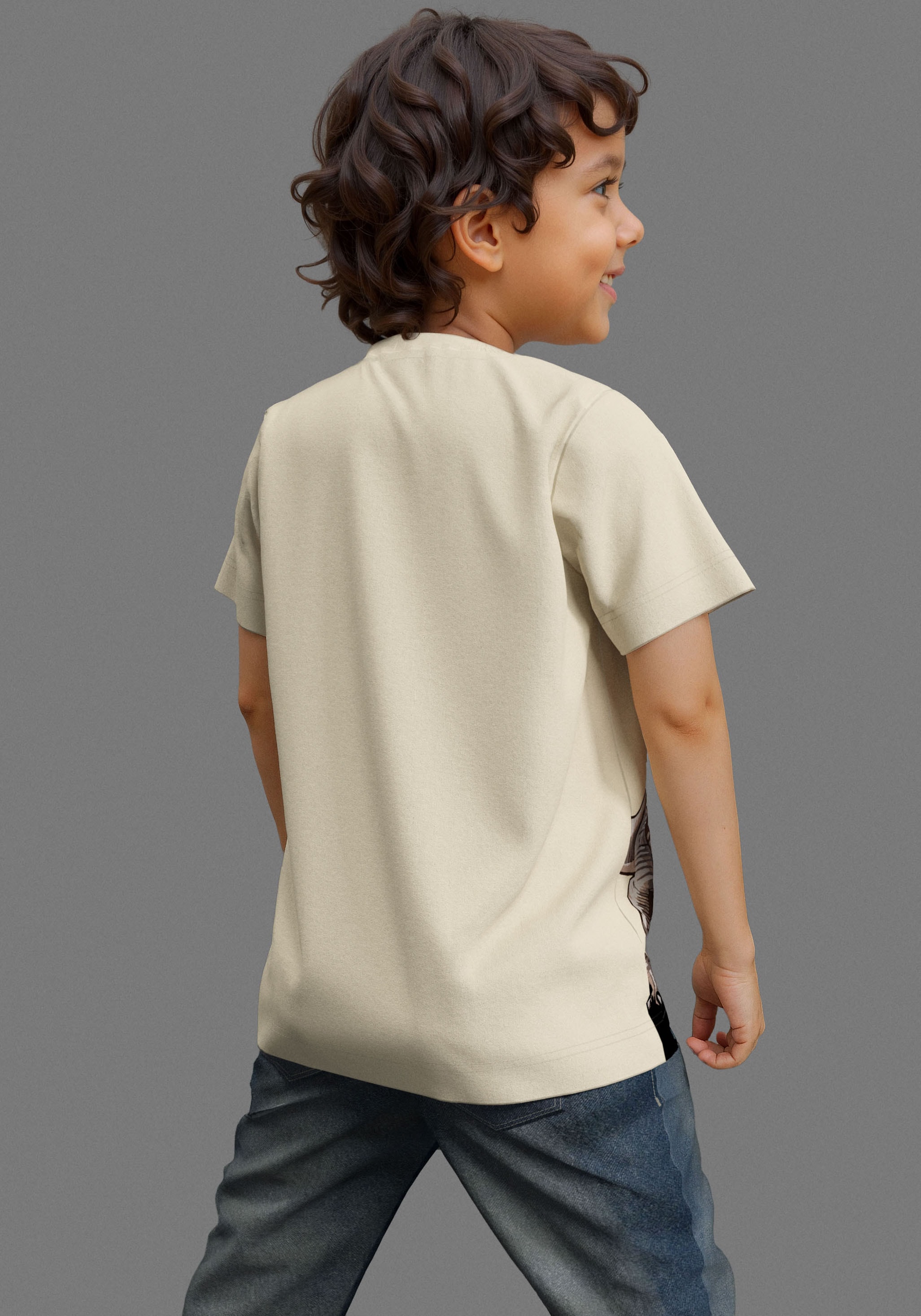 KIDSWORLD T-Shirt »Druck: DINO REX ATTACK«, mit grossem Saum-Druck