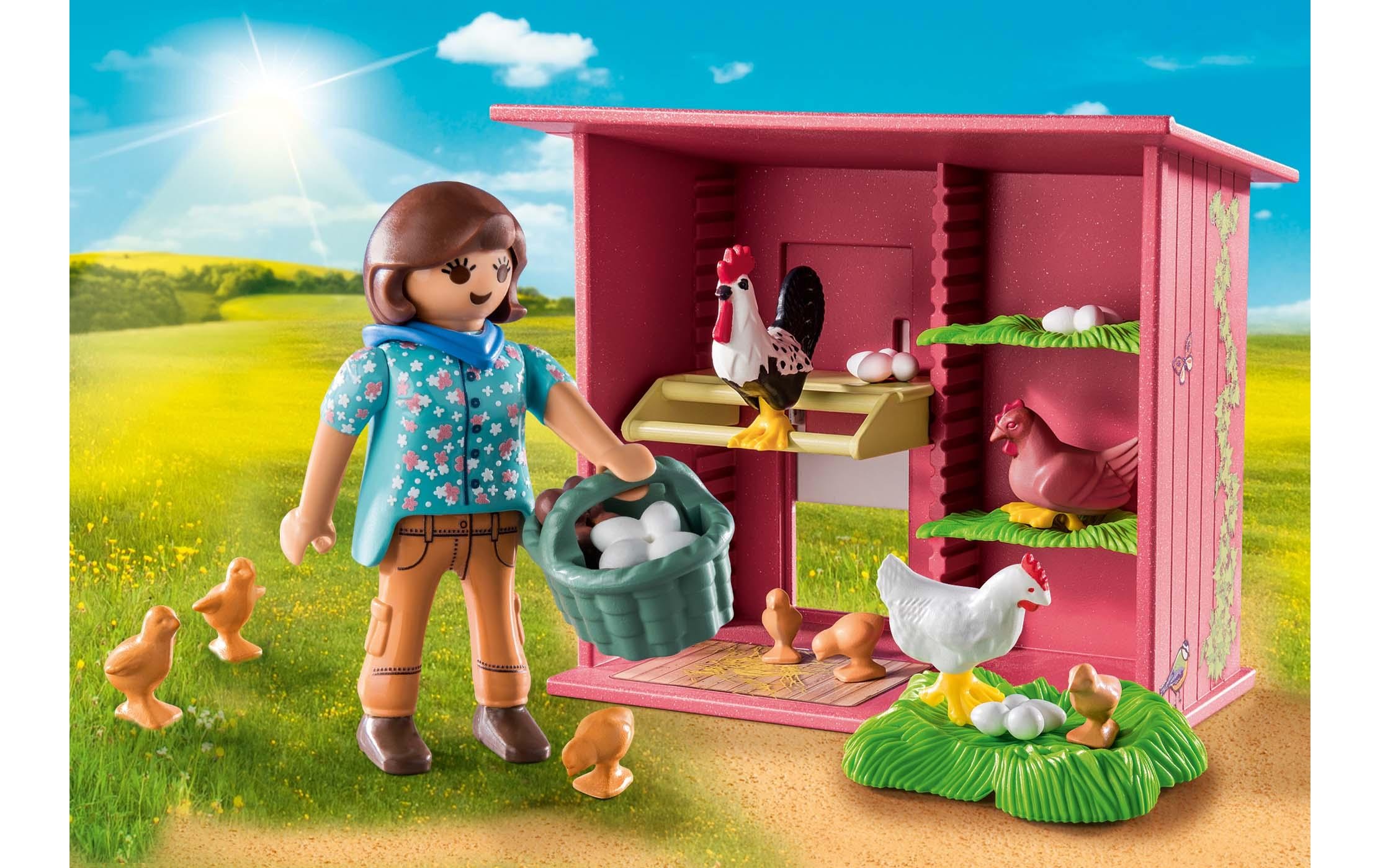 Playmobil® Spielbausteine »Country Hühner mit Küken 71308«
