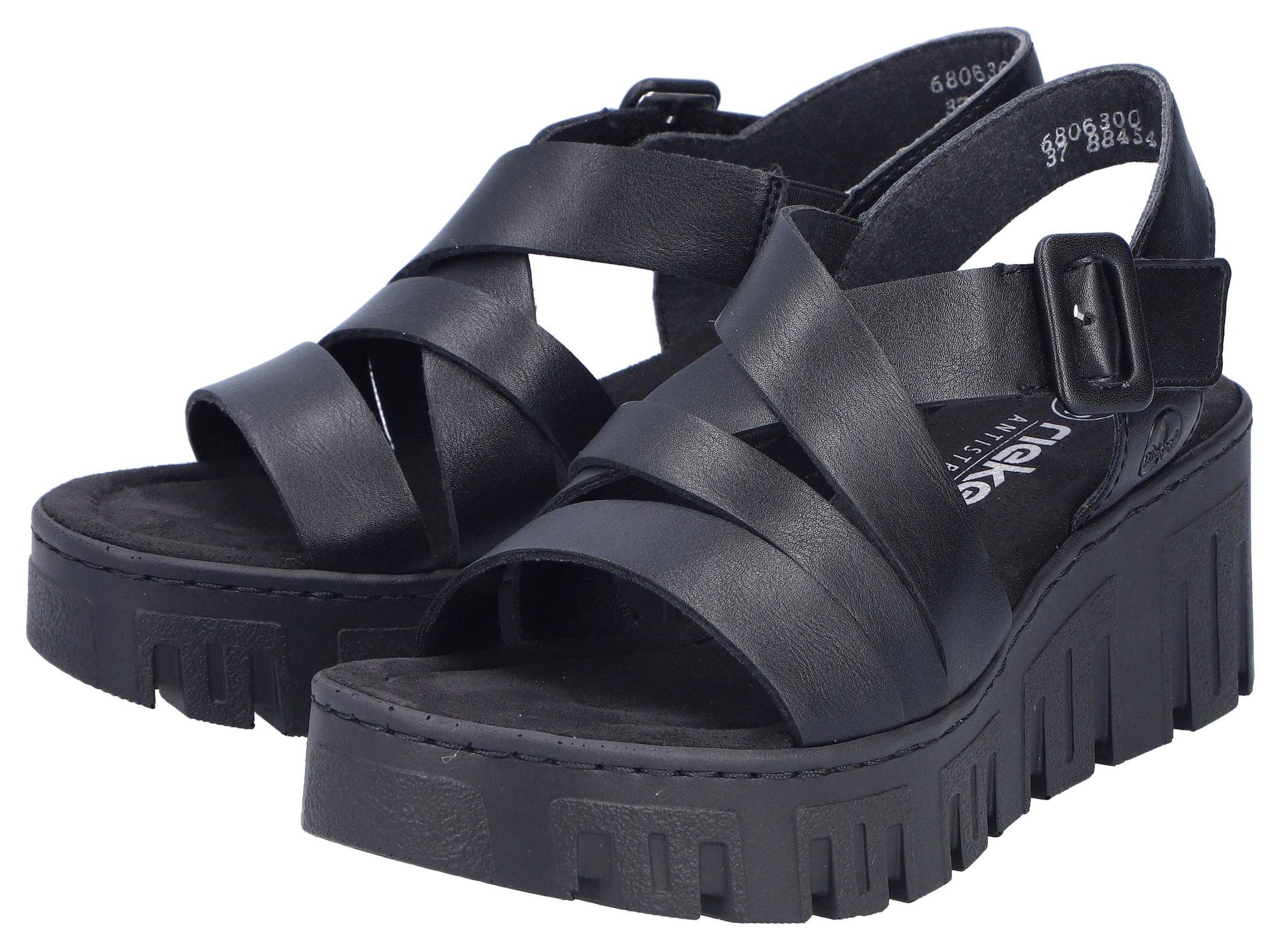 Image of Rieker Plateausandaletten Sommerschuh, Keilsandalette mit Klettverschluss