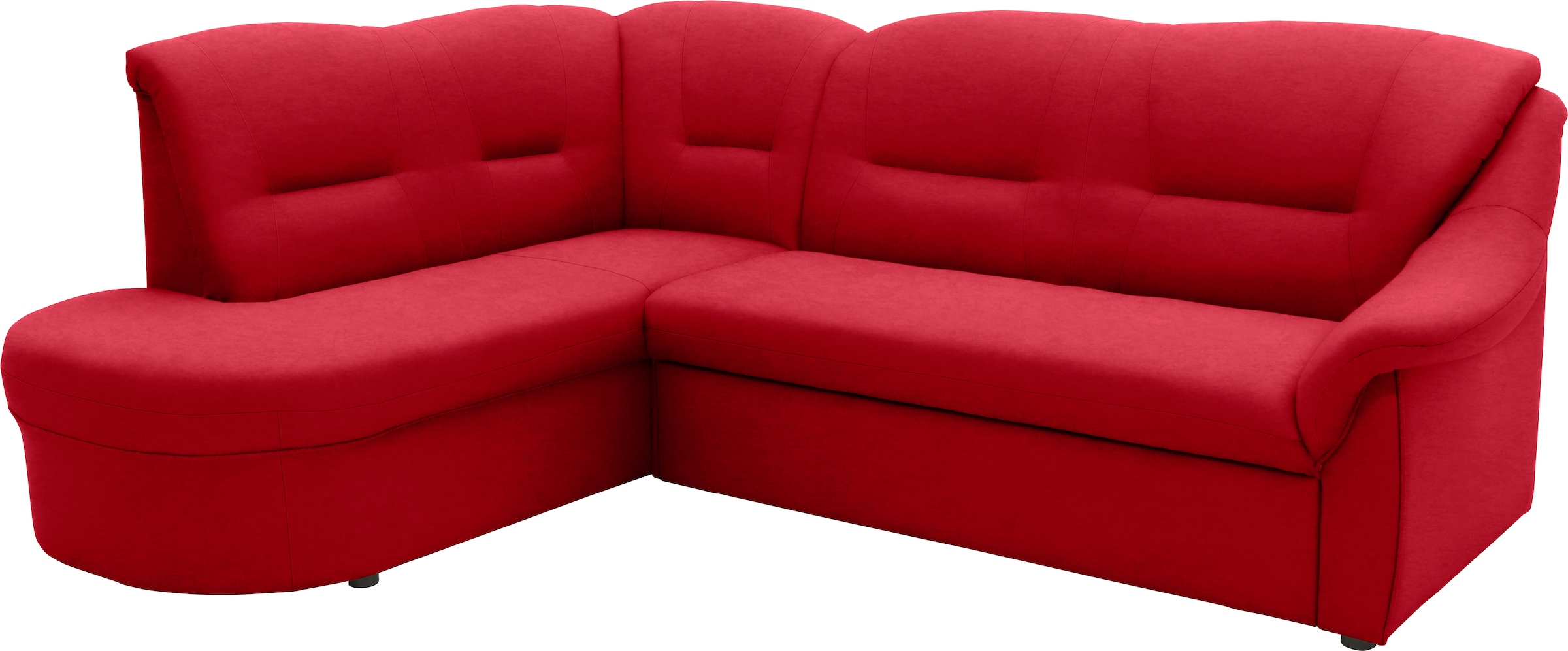 DOMO collection Ecksofa »Faenza für kleine Räume, Stellmasse 232,176cm, komfortabel, L-Form«, mit Ottomane, zeitlos, elegante Armlehnen, wahlweise mit Bettfunktion