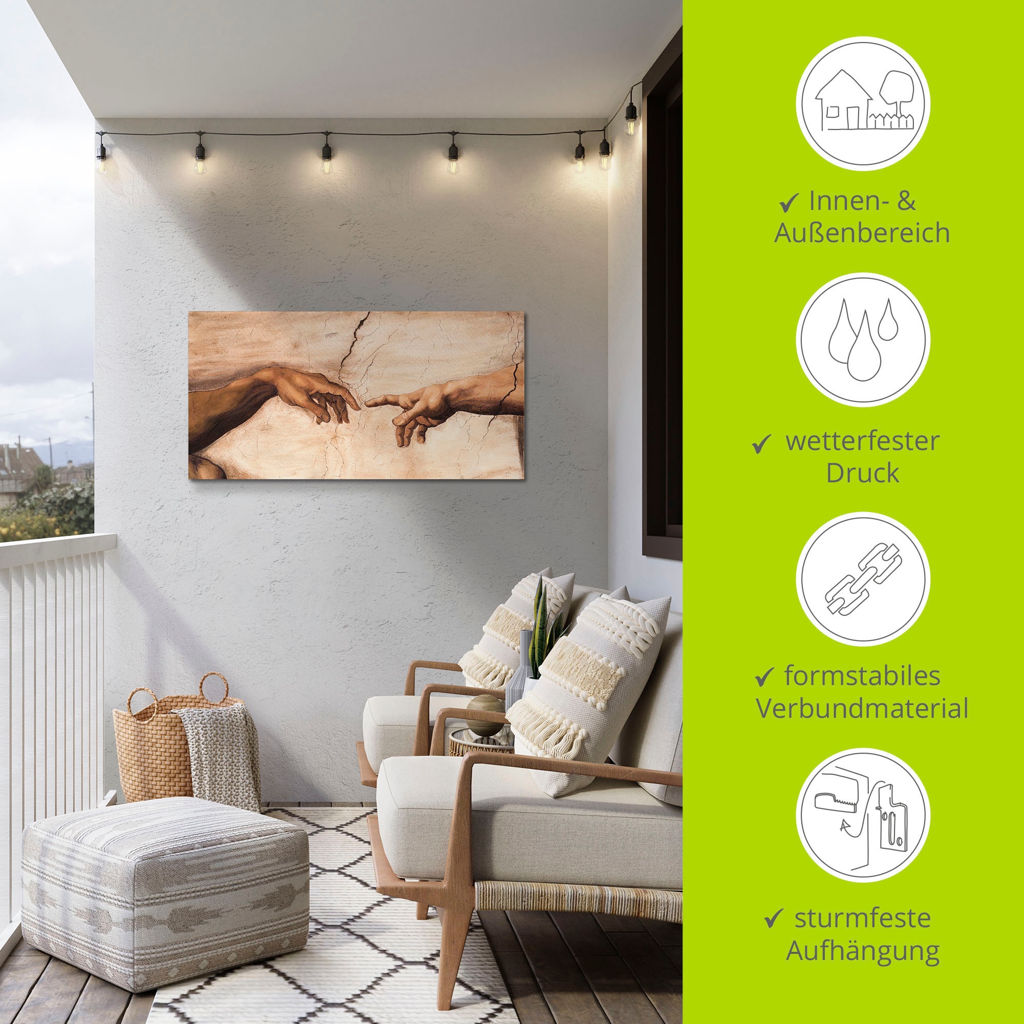 Artland Fresque murale »Hände« 1 cuis tlg. als Alubild, Leinwandbild, Poster in verschied. Grössen