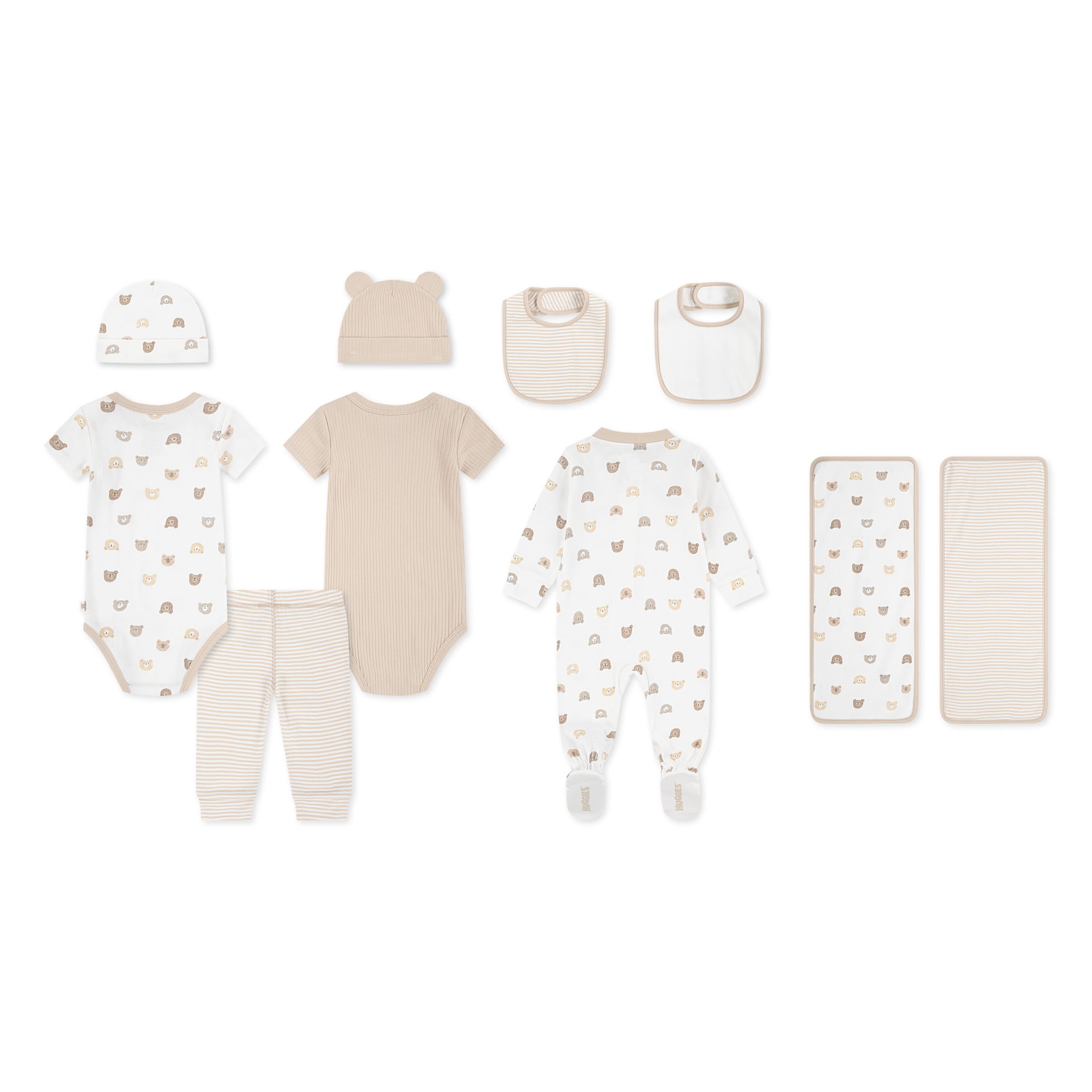 HUGGIES babywear Set cadeau pour nouveau-né »HGHN 10PC GIFT BOX SET« Set, 10 cuis tlg. mit Bärchenmotiven