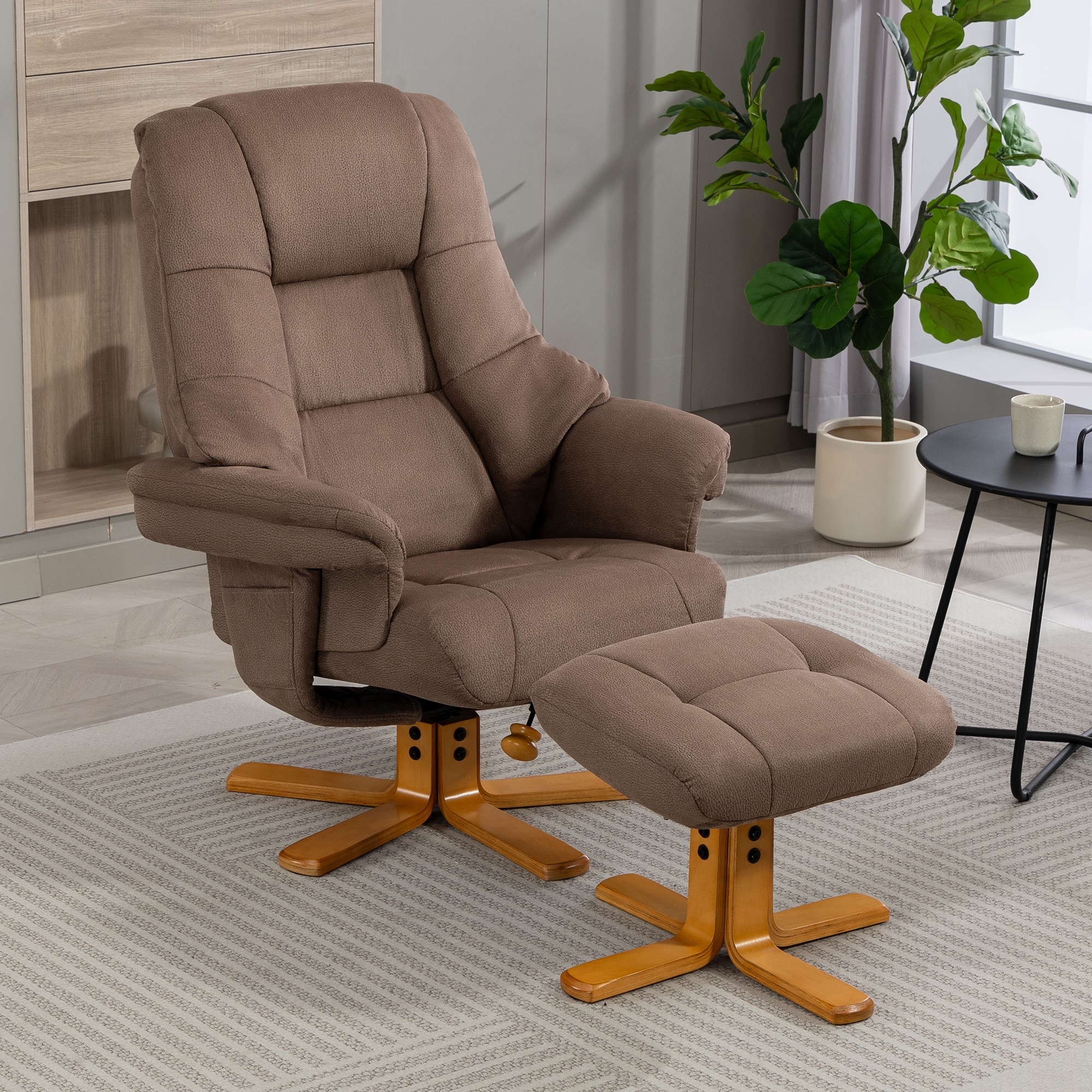 Duo Collection TV-Sessel »Bordeaux« mit Hocker und Relaxfunktion, 360 Grad drehbar