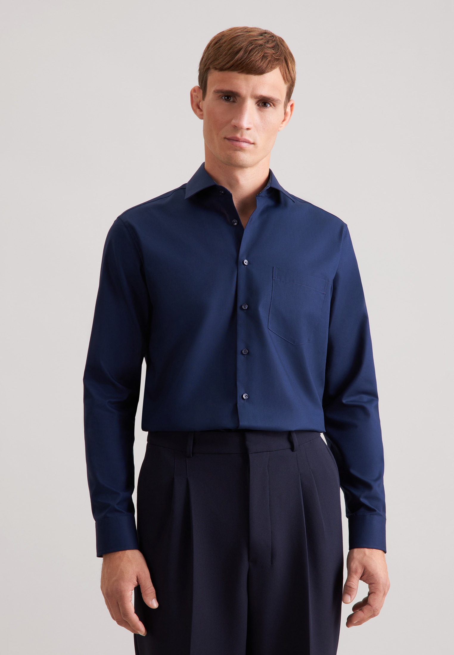 seidensticker Chemise d'affaires »Schwarze Rose« Regular 1/1 Kentkragen Uni