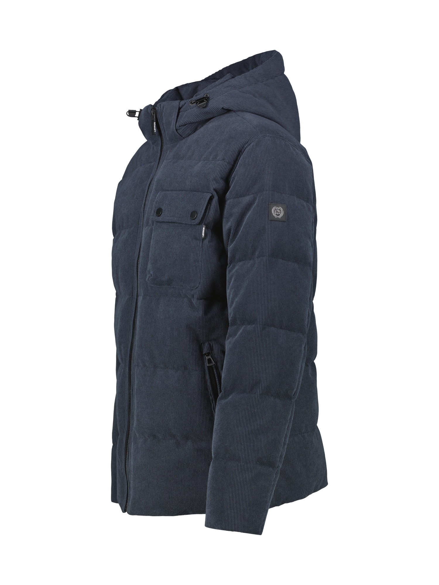 LERROS Veste d'hiver »Herren Steppjacke in funktionaler Cord-Optik« mit Kapuze