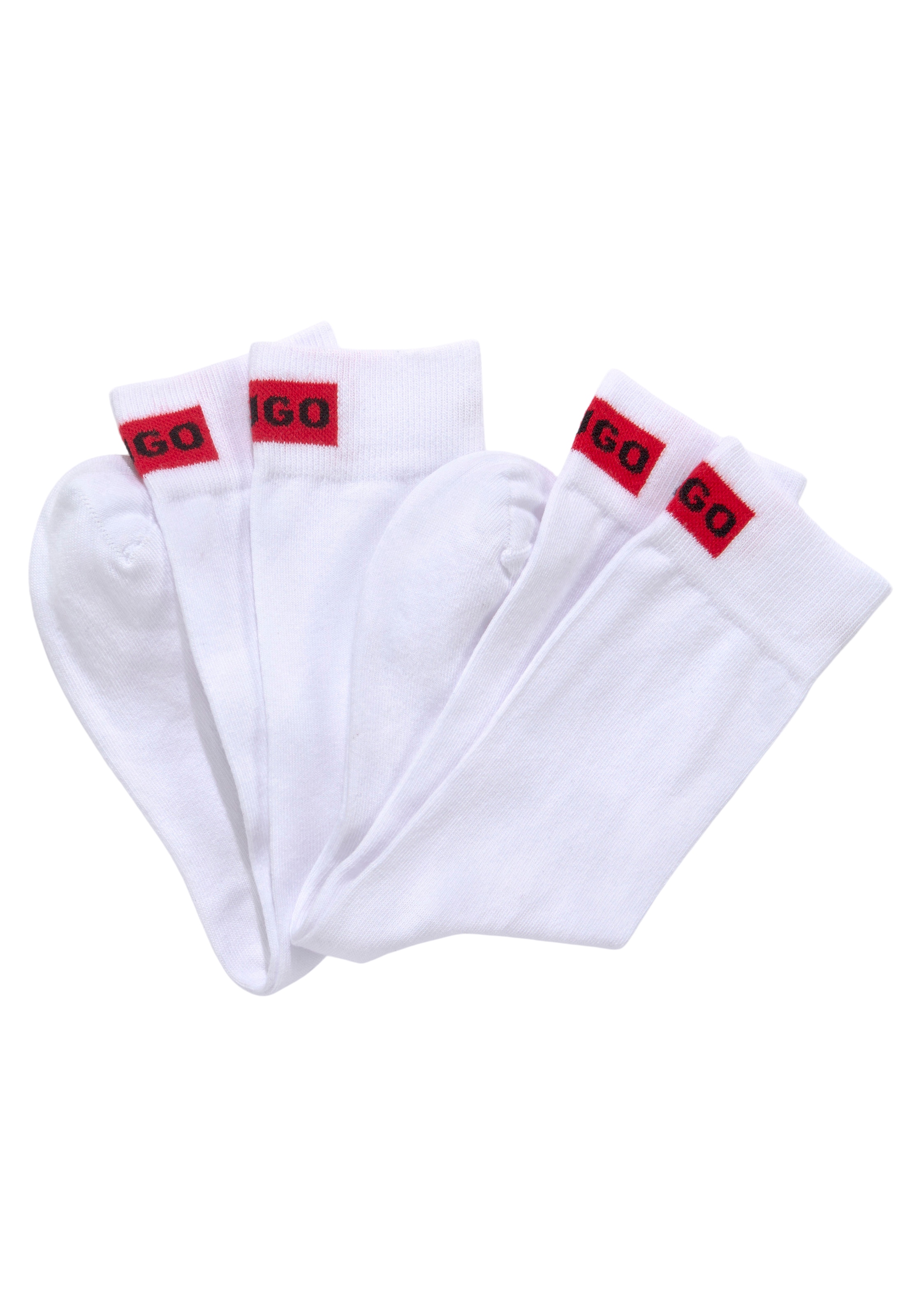 HUGO Underwear Businesssocken »2P RS LABEL CC W« Packung, 2er, 2 Paar tlg. mit eingesticktem Markenlabel