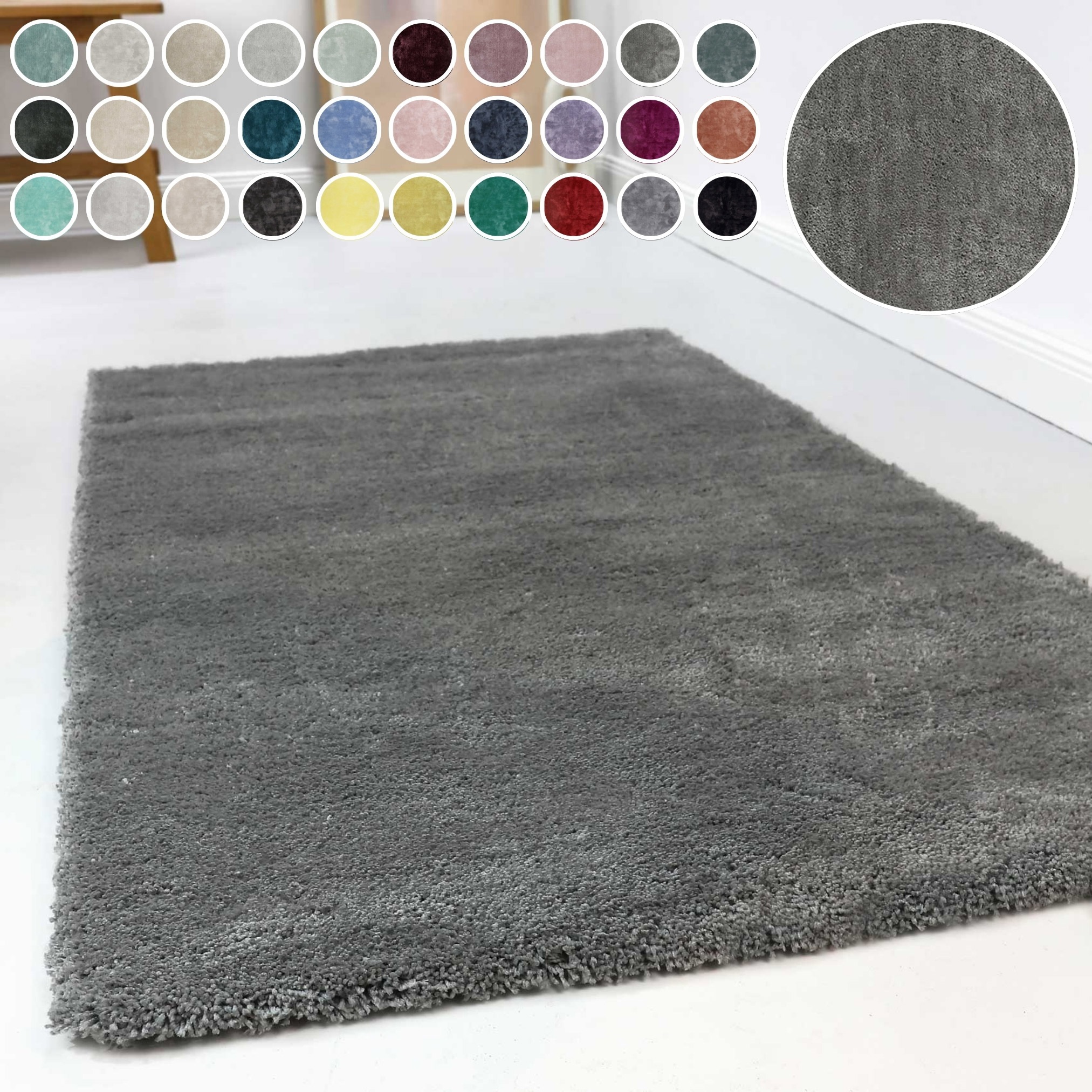 Image of Esprit Hochflor-Teppich "Relaxx ESP-4150" rund 25 mm Höhe Wohnzimmer, sehr grosse Farbauswahl, weicher dichter Hochflor