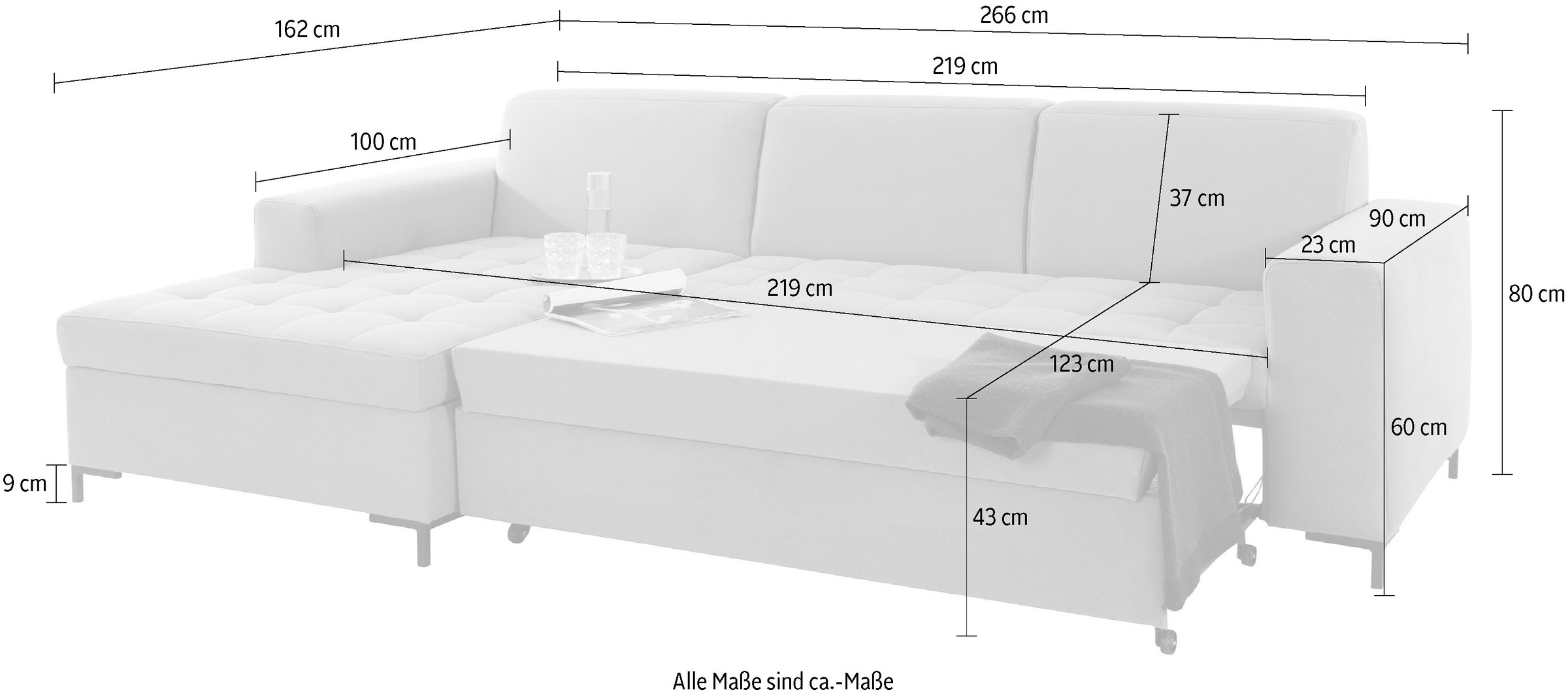 GOODproduct Ecksofa »Grazzo L-Form«, hochwertige Stoffe aus recyceltem Material, Steppung im Sitzbereich