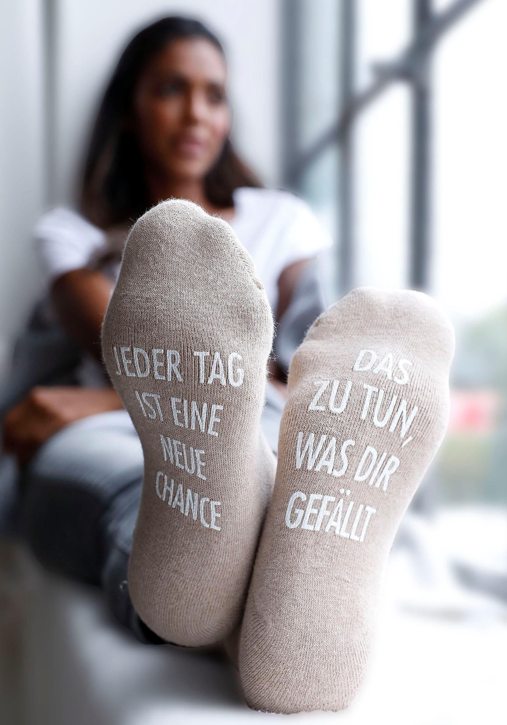 3 Paar), in Form (Set, ♕ mit eines Arizona Kuschelsocken, versandkostenfrei Antirutsch auf Spruches