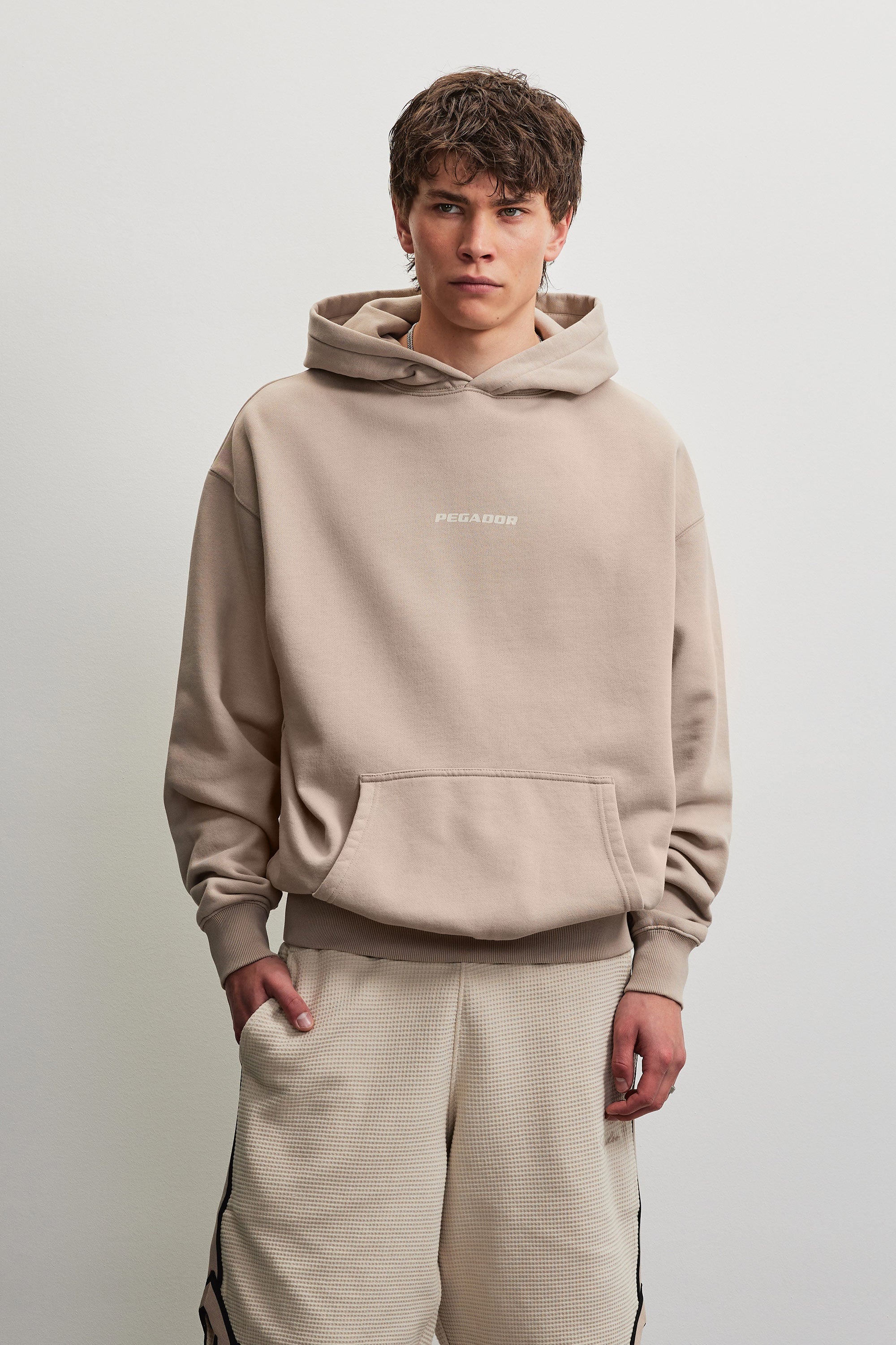 Image of PEGADOR Kapuzensweatshirt "COLNE LOGO OVERSIZED HOODIE", Baumwollmischung, oversize